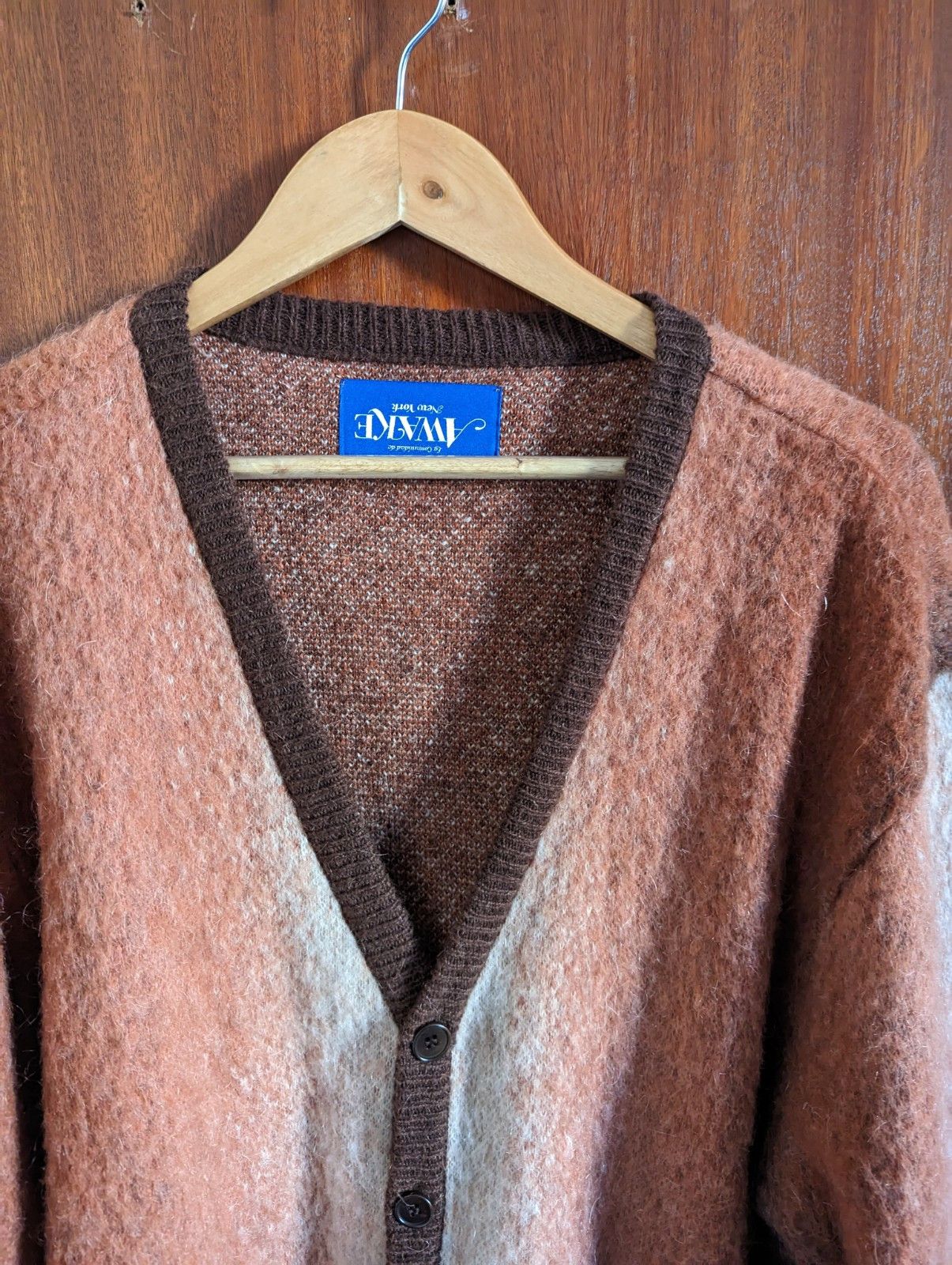 Awake Awake NY Mohair Ombre Striped Cardigan - Terracotta | Grailed