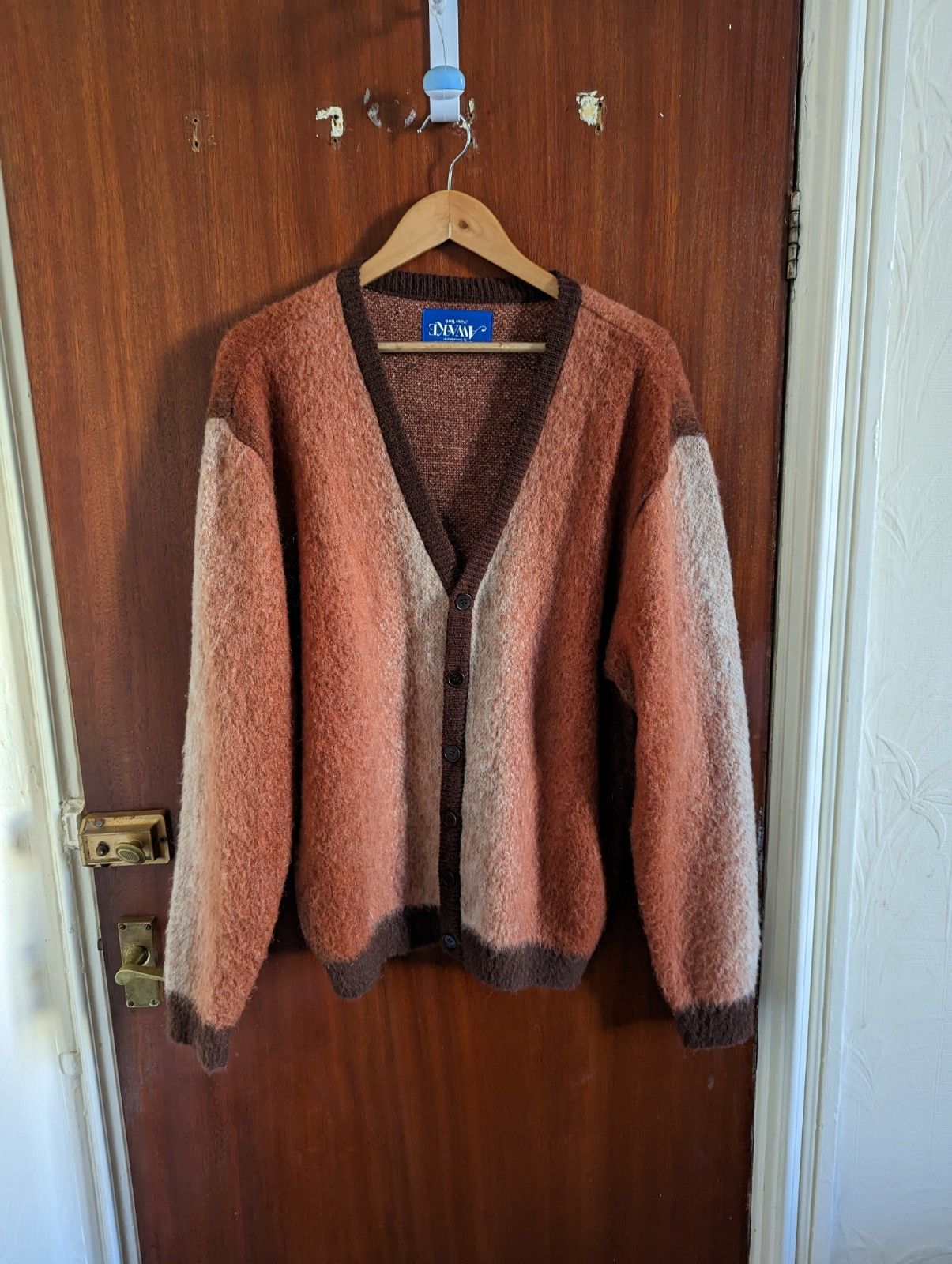 Awake Awake NY Mohair Ombre Striped Cardigan - Terracotta | Grailed