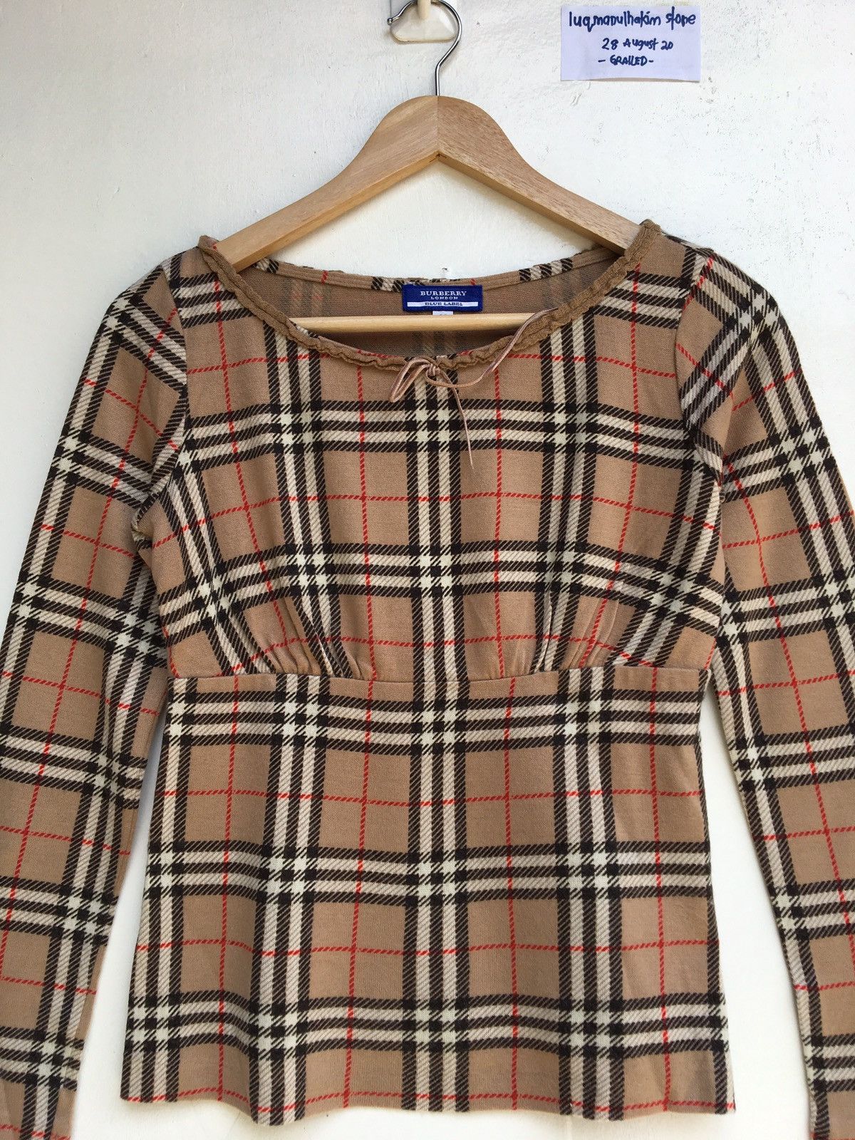 Burberry Vintage Burberry Checkered London Longsleeve Top Size S / US 4 / IT 40 - 5 Thumbnail