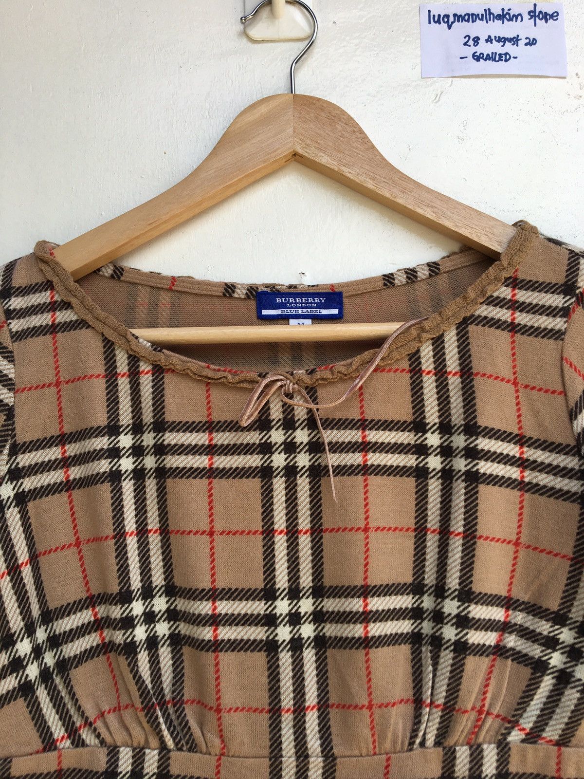 Burberry Vintage Burberry Checkered London Longsleeve Top Size S / US 4 / IT 40 - 6 Thumbnail