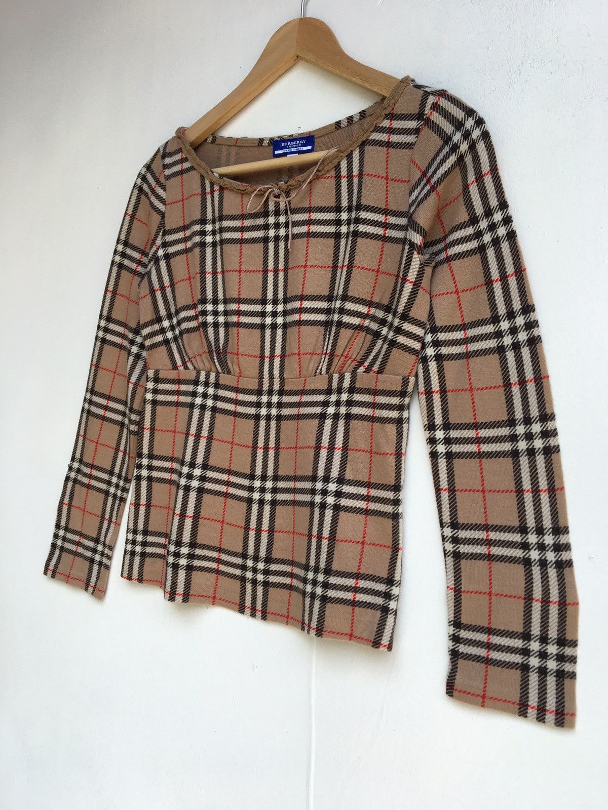 Burberry Vintage Burberry Checkered London Longsleeve Top Size S / US 4 / IT 40 - 3 Thumbnail