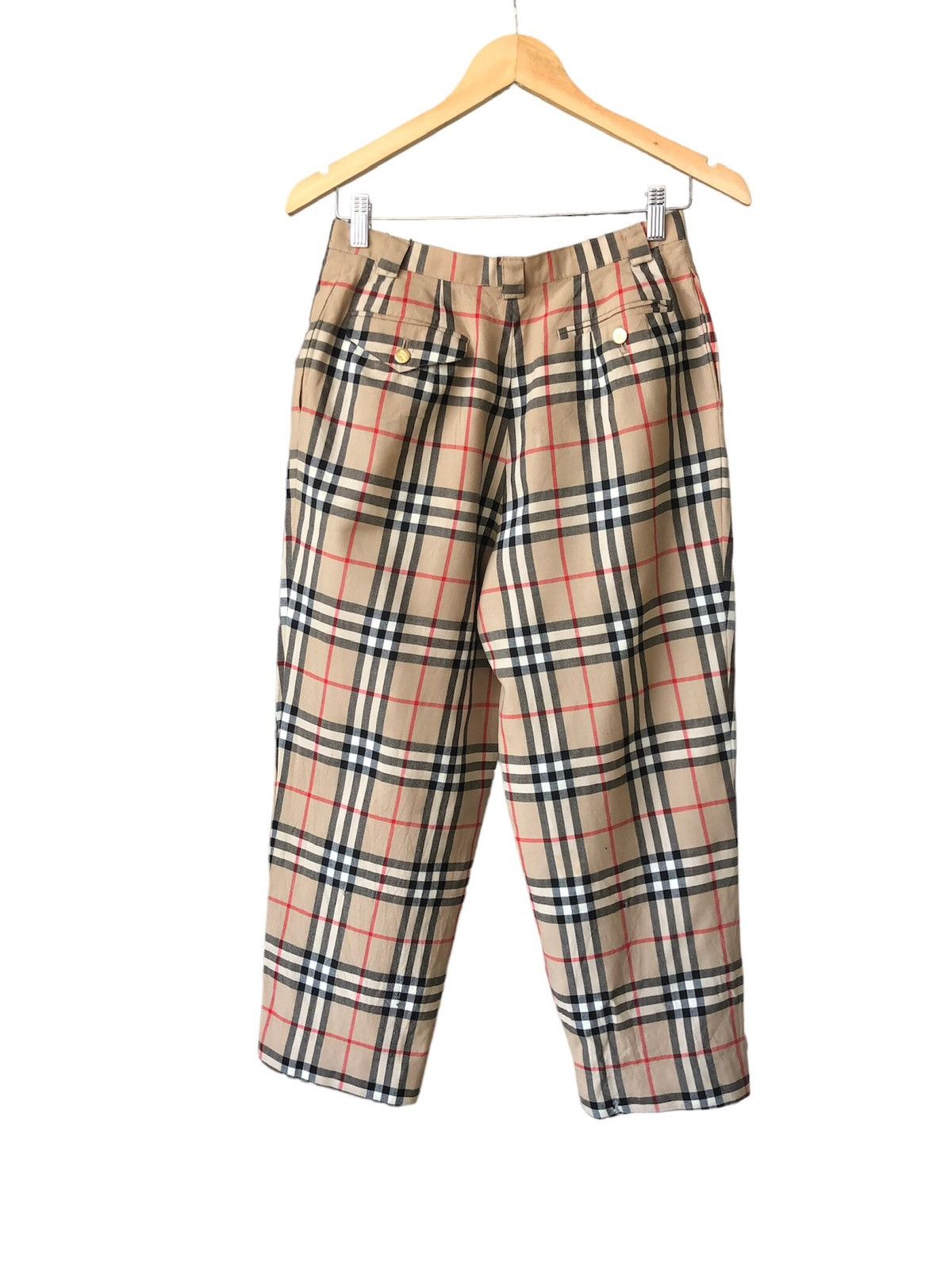 Burberry Vintage Burberry Nova Check Distressed Trousers Pants Size 27" / US 4 / IT 40 - 2 Thumbnail