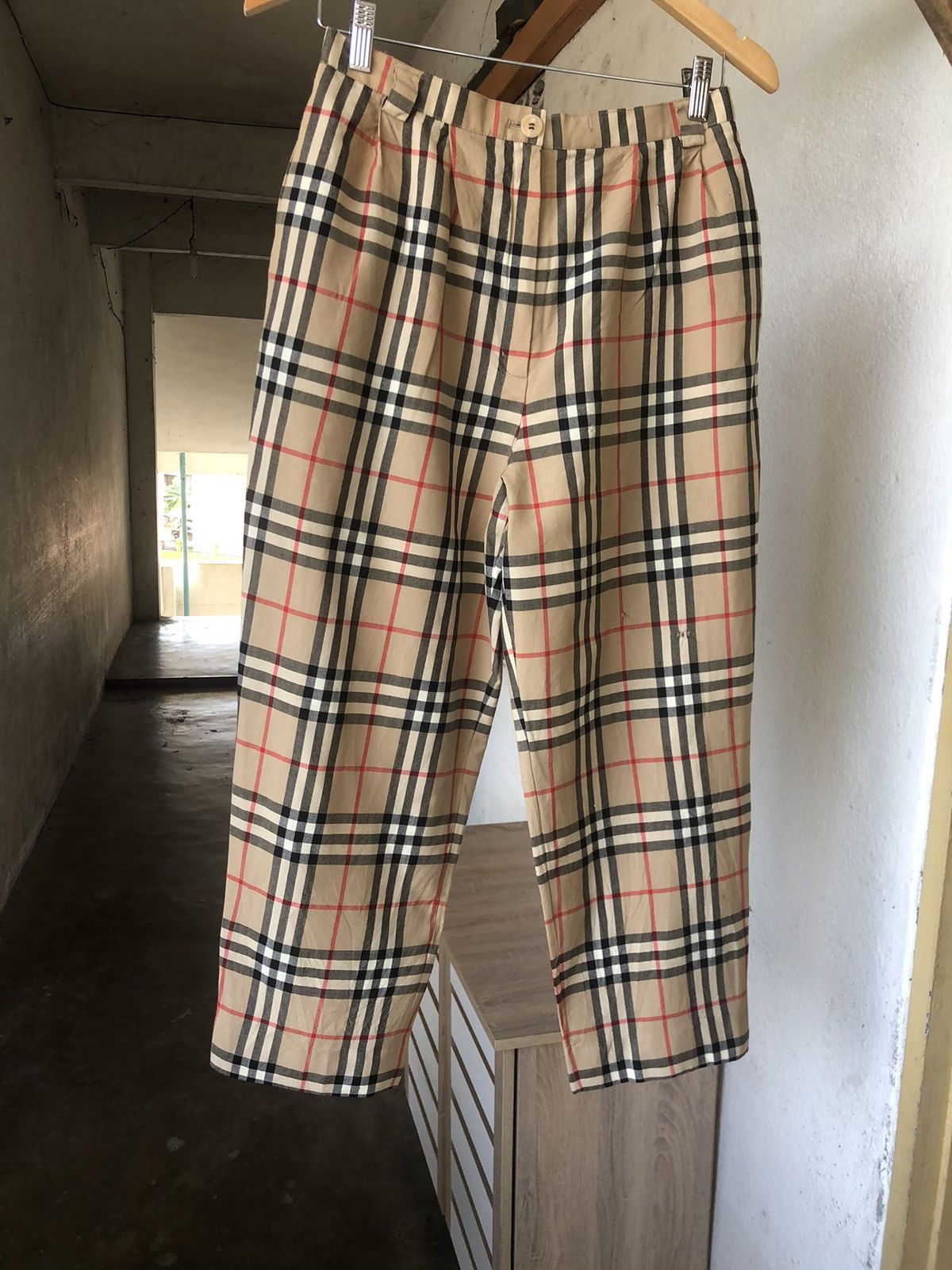 Burberry Vintage Burberry Nova Check Distressed Trousers Pants Size 27" / US 4 / IT 40 - 3 Thumbnail