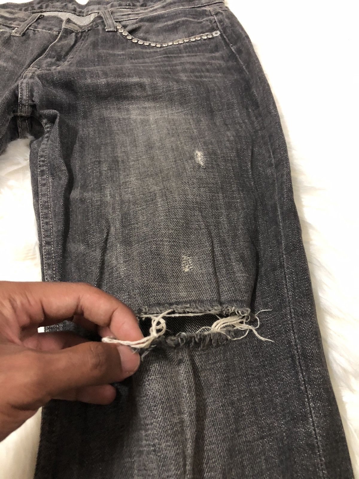 Japanese Brand Restrict by Abx Japanese distressed denim Size US 33 - 2 Thumbnail
