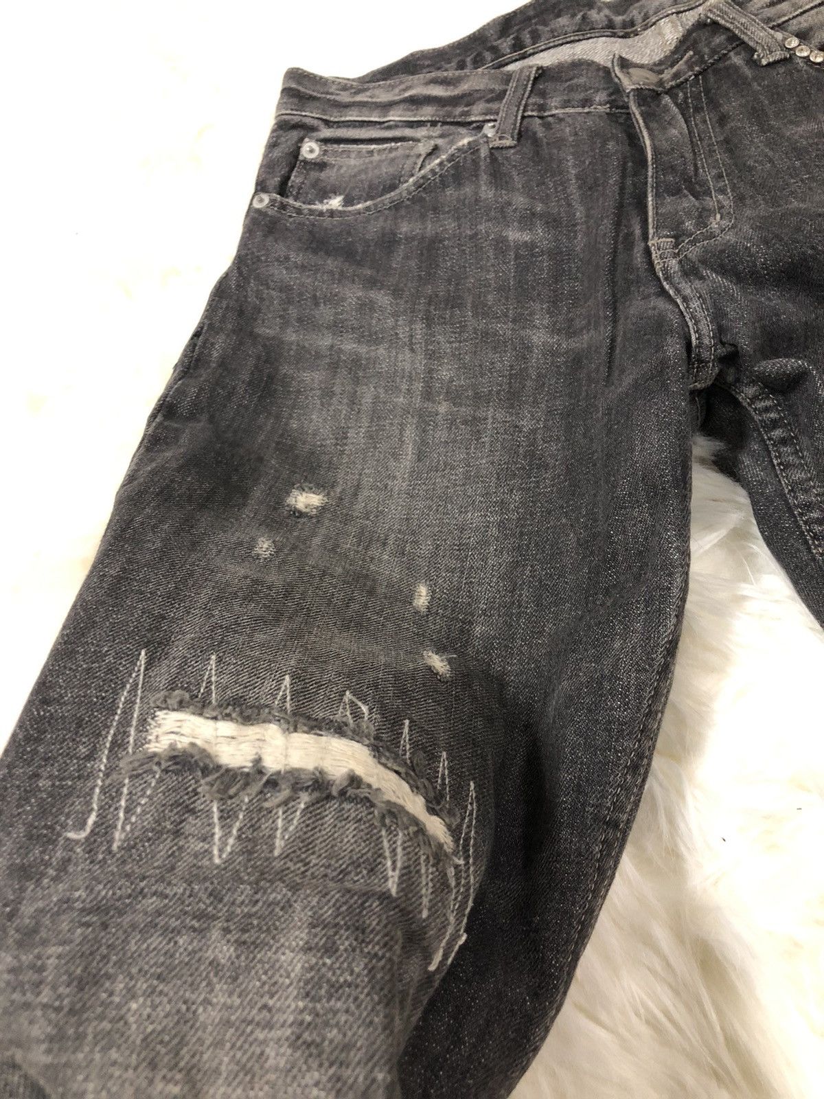 Japanese Brand Restrict by Abx Japanese distressed denim Size US 33 - 3 Thumbnail