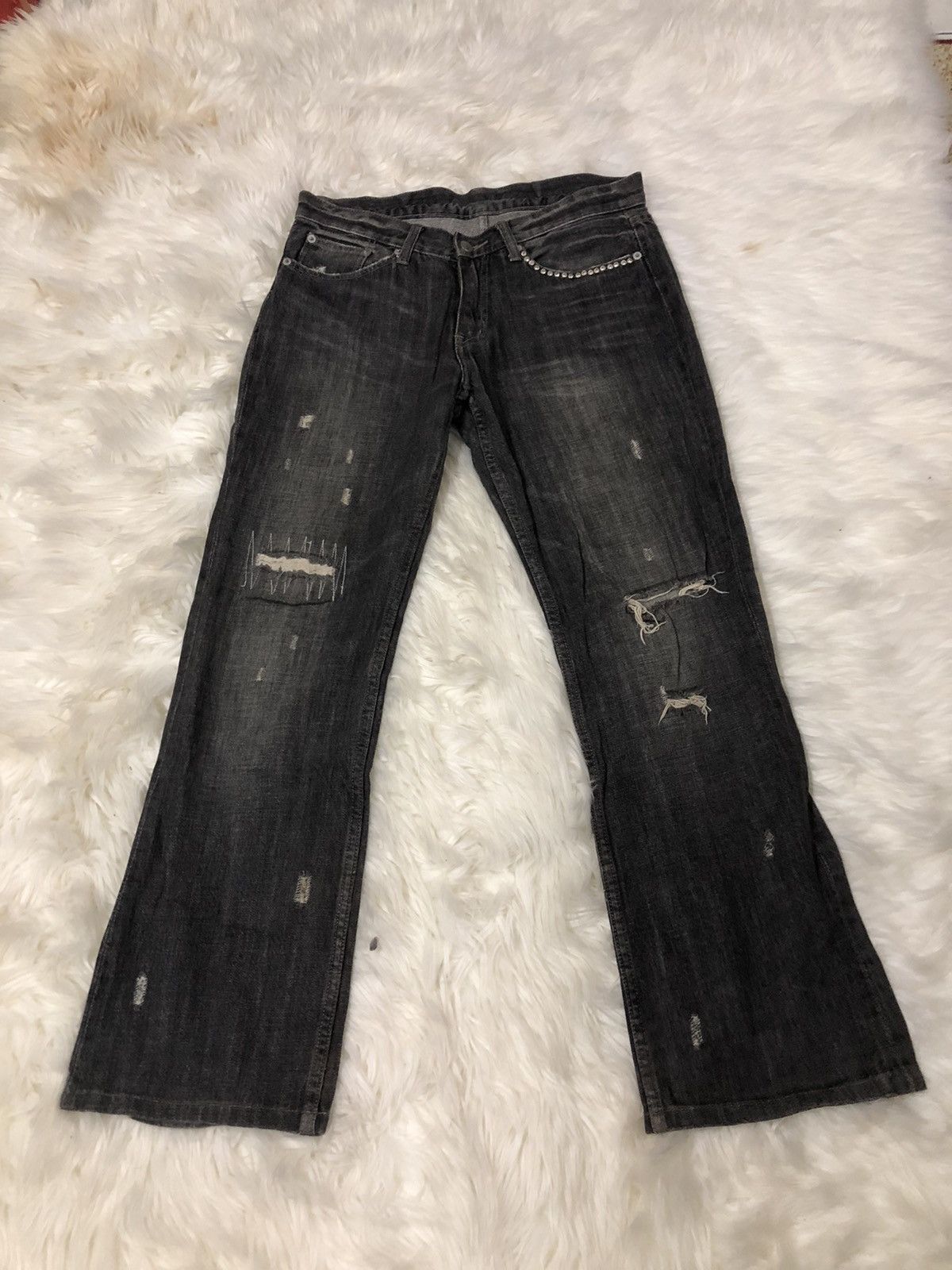 Japanese Brand Restrict by Abx Japanese distressed denim Size US 33 - 1 Thumbnail