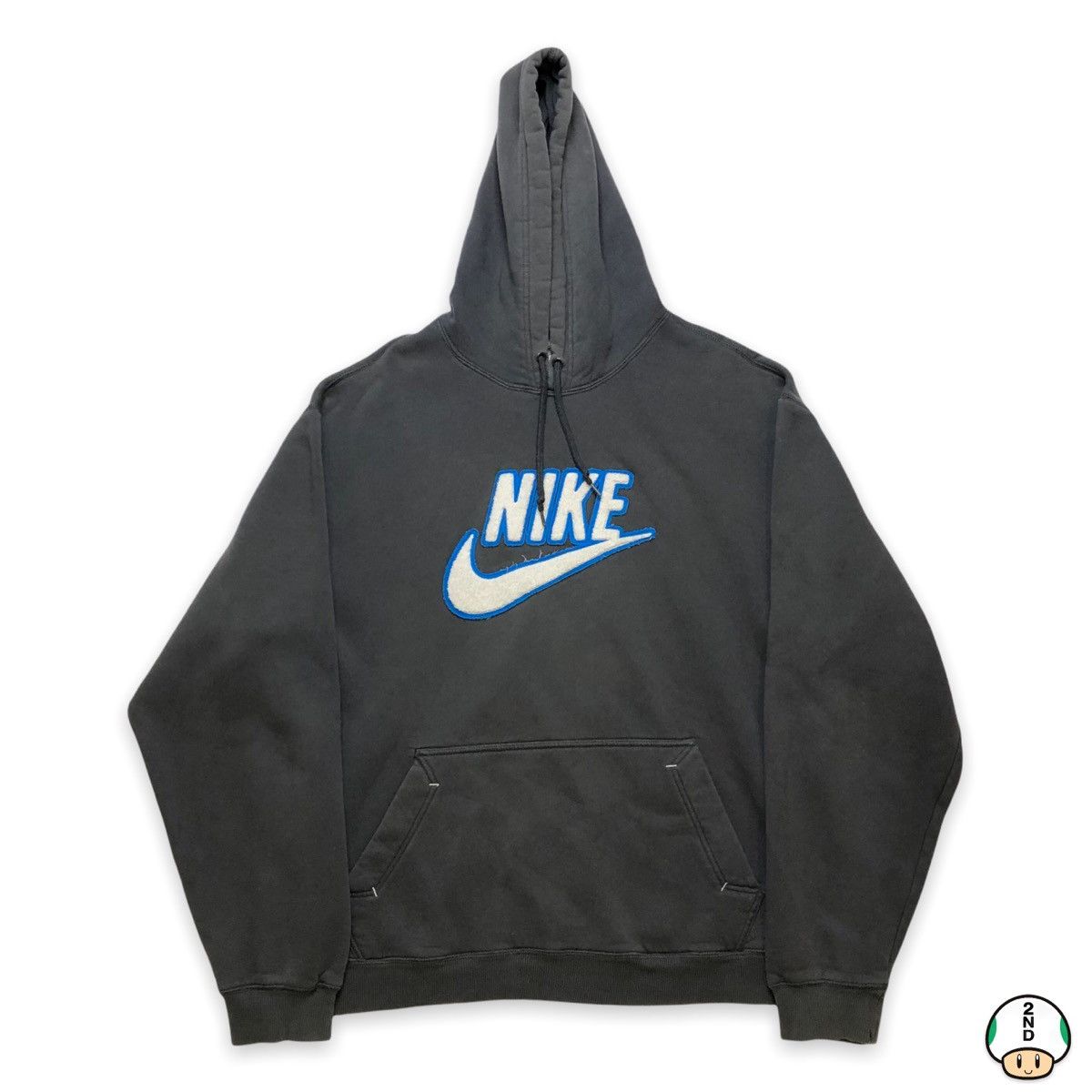 Nike Nike Sportswear Hoodie Mens 2XL Gray Swoosh Spell Out Hooded Size US XXL / EU 58 / 5 - 1 Thumbnail