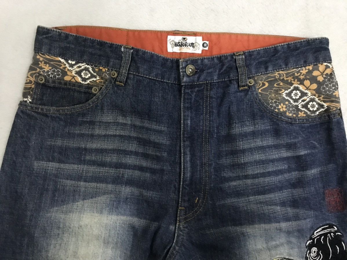 Designer × Japanese Brand Karakuri Sukajan Jeans Multipocket Yakuza Style Nice Design Size US 35 - 8 Thumbnail