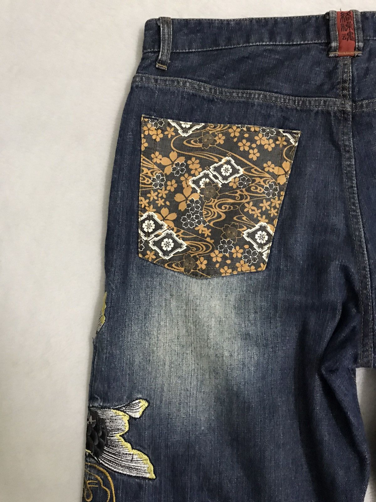 Designer × Japanese Brand Karakuri Sukajan Jeans Multipocket Yakuza Style Nice Design Size US 35 - 5 Thumbnail