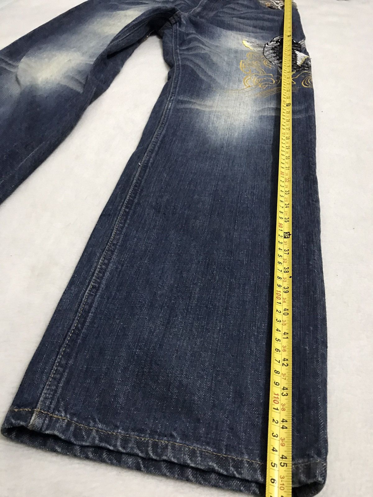 Designer × Japanese Brand Karakuri Sukajan Jeans Multipocket Yakuza Style Nice Design Size US 35 - 21 Thumbnail