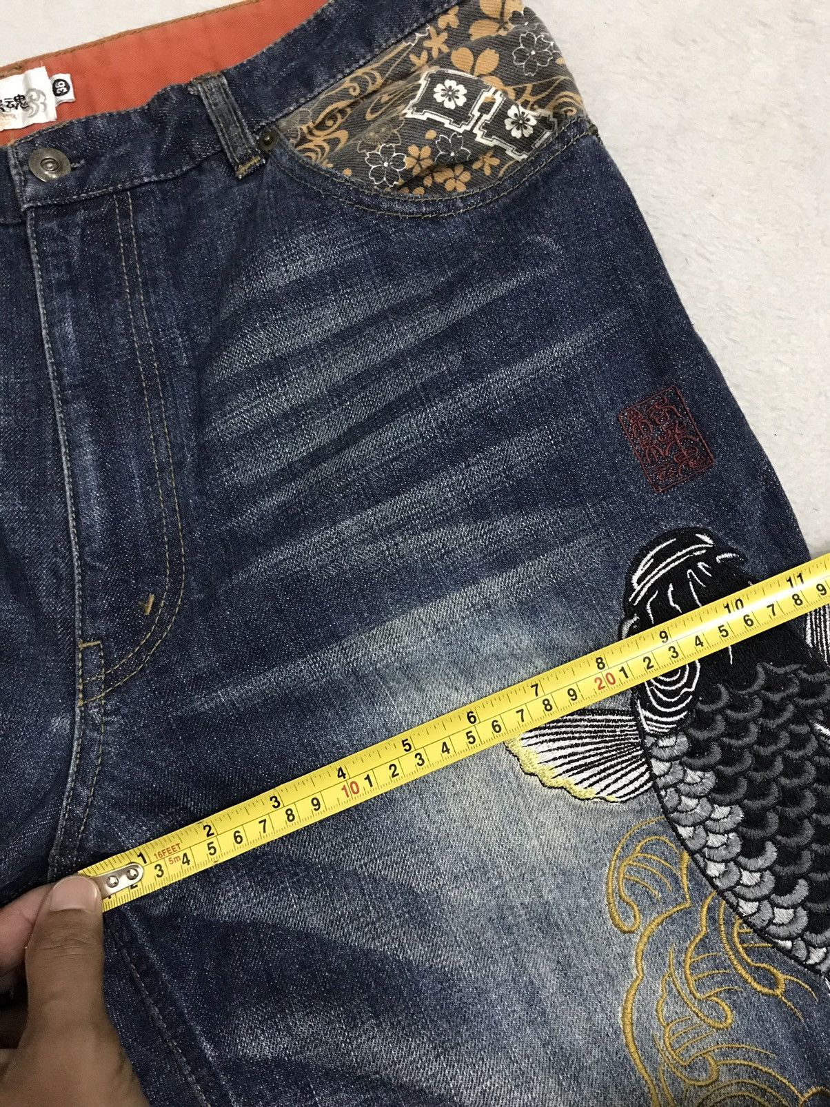 Designer × Japanese Brand Karakuri Sukajan Jeans Multipocket Yakuza Style Nice Design Size US 35 - 17 Thumbnail