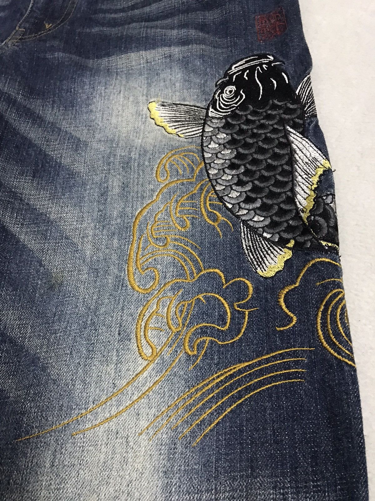 Designer × Japanese Brand Karakuri Sukajan Jeans Multipocket Yakuza Style Nice Design Size US 35 - 10 Thumbnail