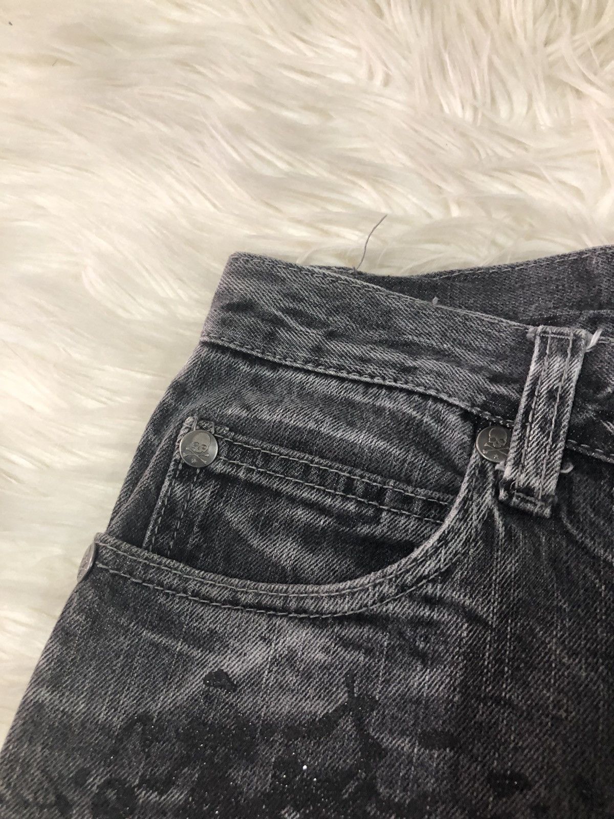 Japanese Brand Wild Life flared Japanese distressed denim faded black Size US 32 / EU 48 - 6 Thumbnail
