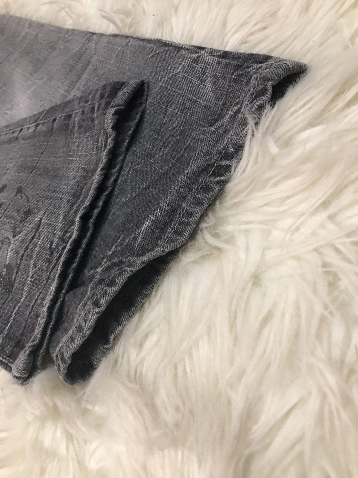 Japanese Brand Wild Life flared Japanese distressed denim faded black Size US 32 / EU 48 - 14 Thumbnail