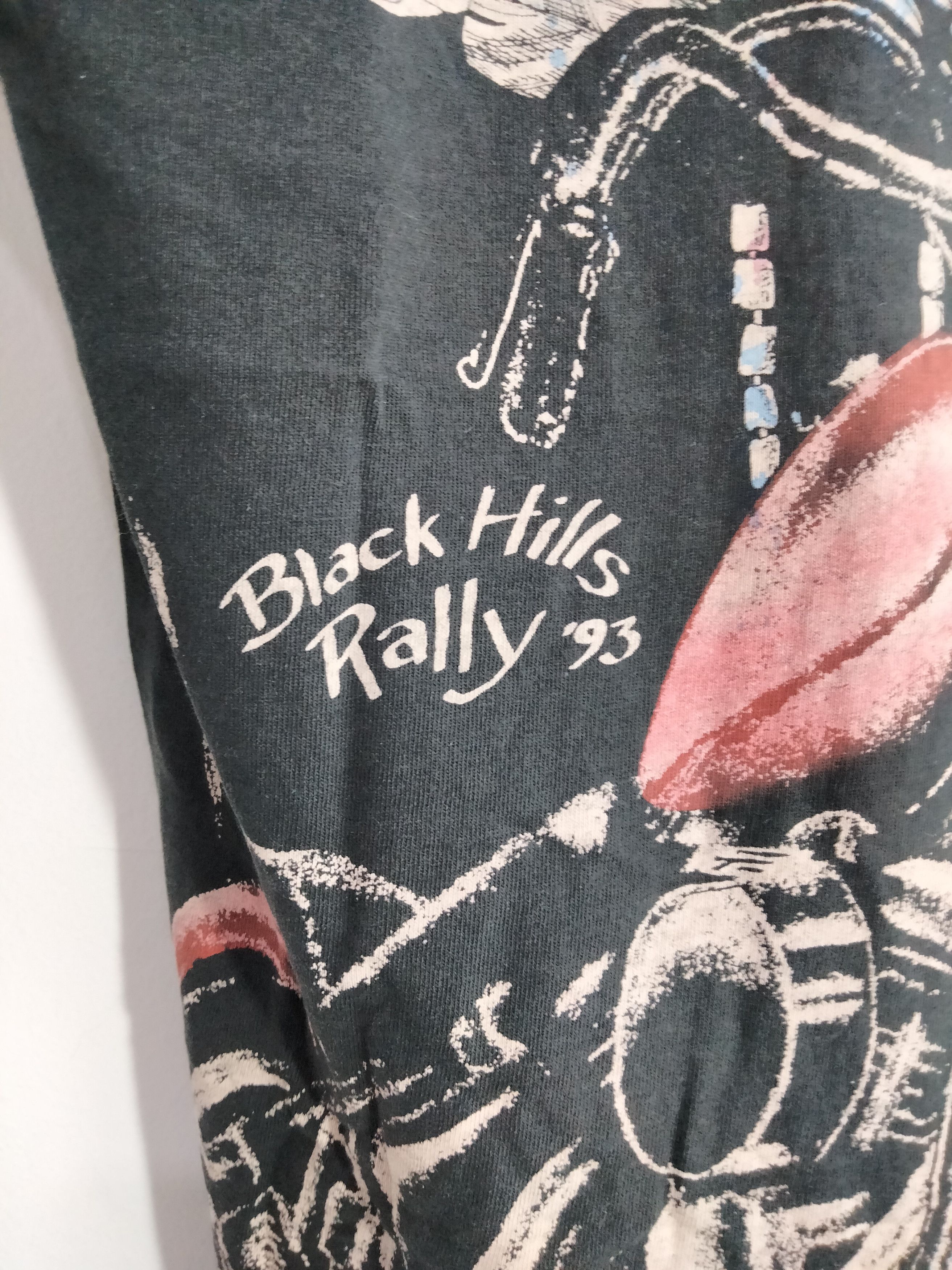 Fruit Of The Loom × Harley Davidson × Vintage Vintage 90s Black hills Rally T shirt over print Size US L / EU 52-54 / 3 - 2 Thumbnail