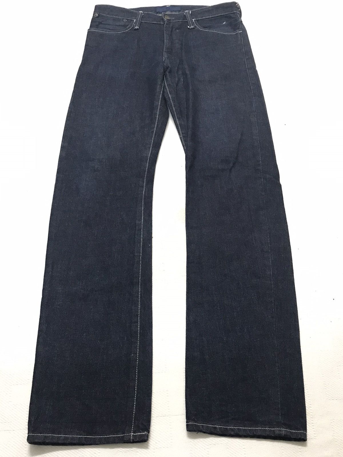 Designer × Jil Sander × Uniqlo Uniqlo x Jil Sander Blue Denim Straight Cut Jeans Size US 31 - 1 Thumbnail