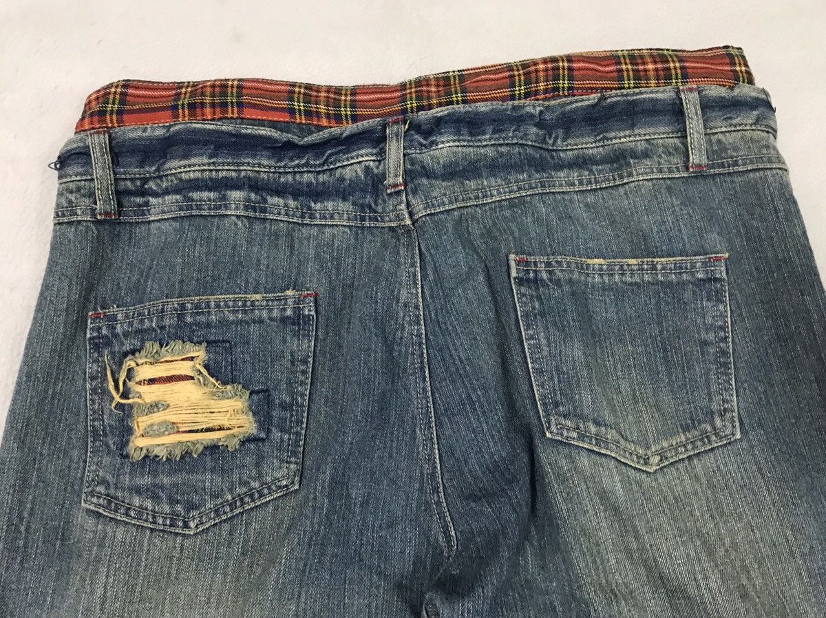 Designer × Japanese Brand Double Waist Distressed Jeans Nice Pattern and Design Size US 36 / EU 52 - 7 Thumbnail