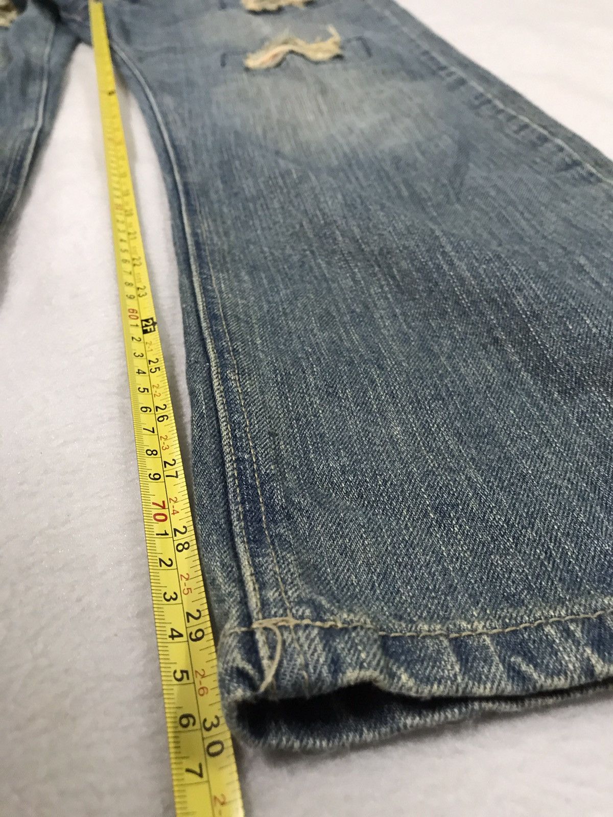 Designer × Japanese Brand Double Waist Distressed Jeans Nice Pattern and Design Size US 36 / EU 52 - 14 Thumbnail