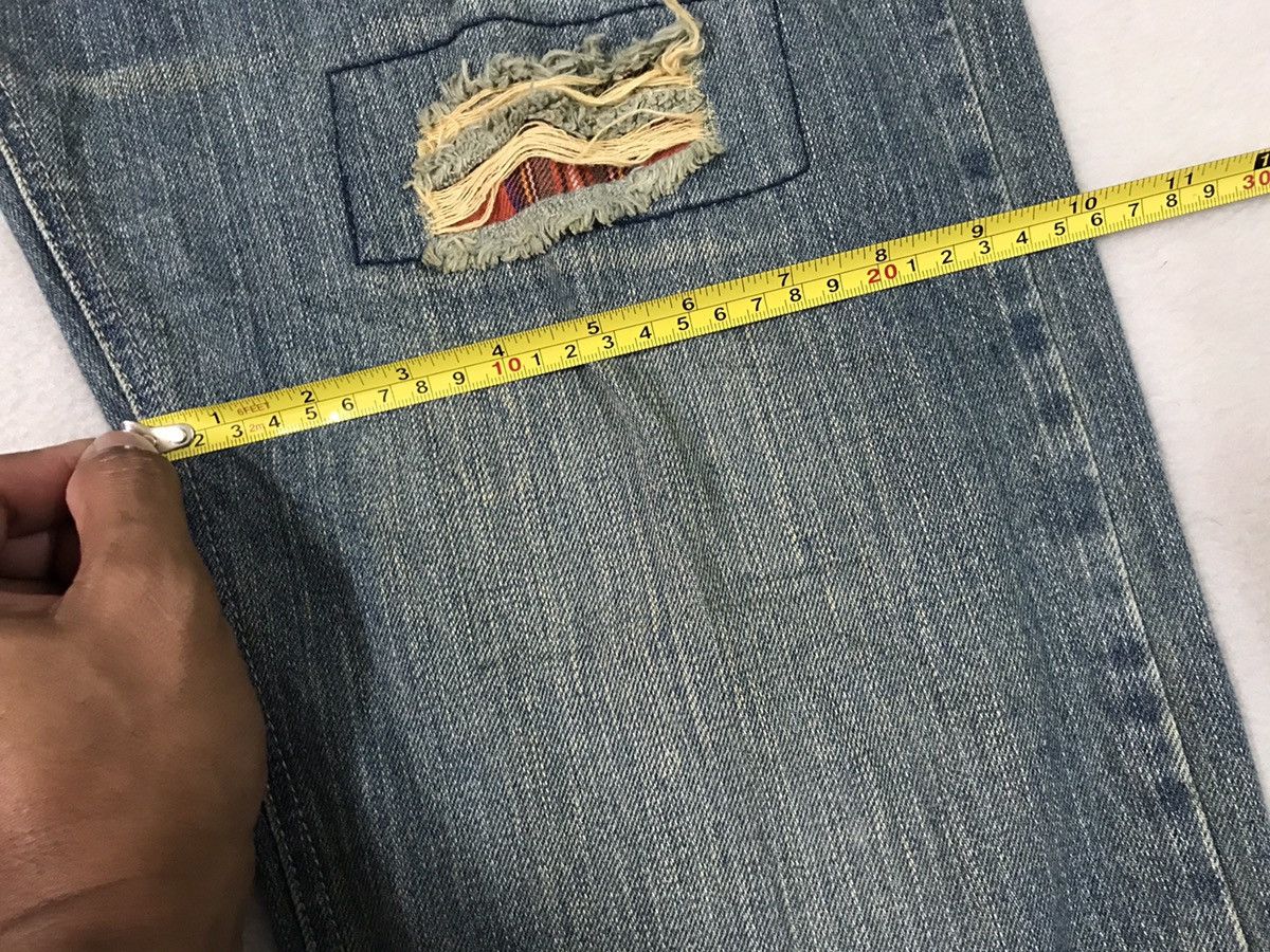Designer × Japanese Brand Double Waist Distressed Jeans Nice Pattern and Design Size US 36 / EU 52 - 11 Thumbnail