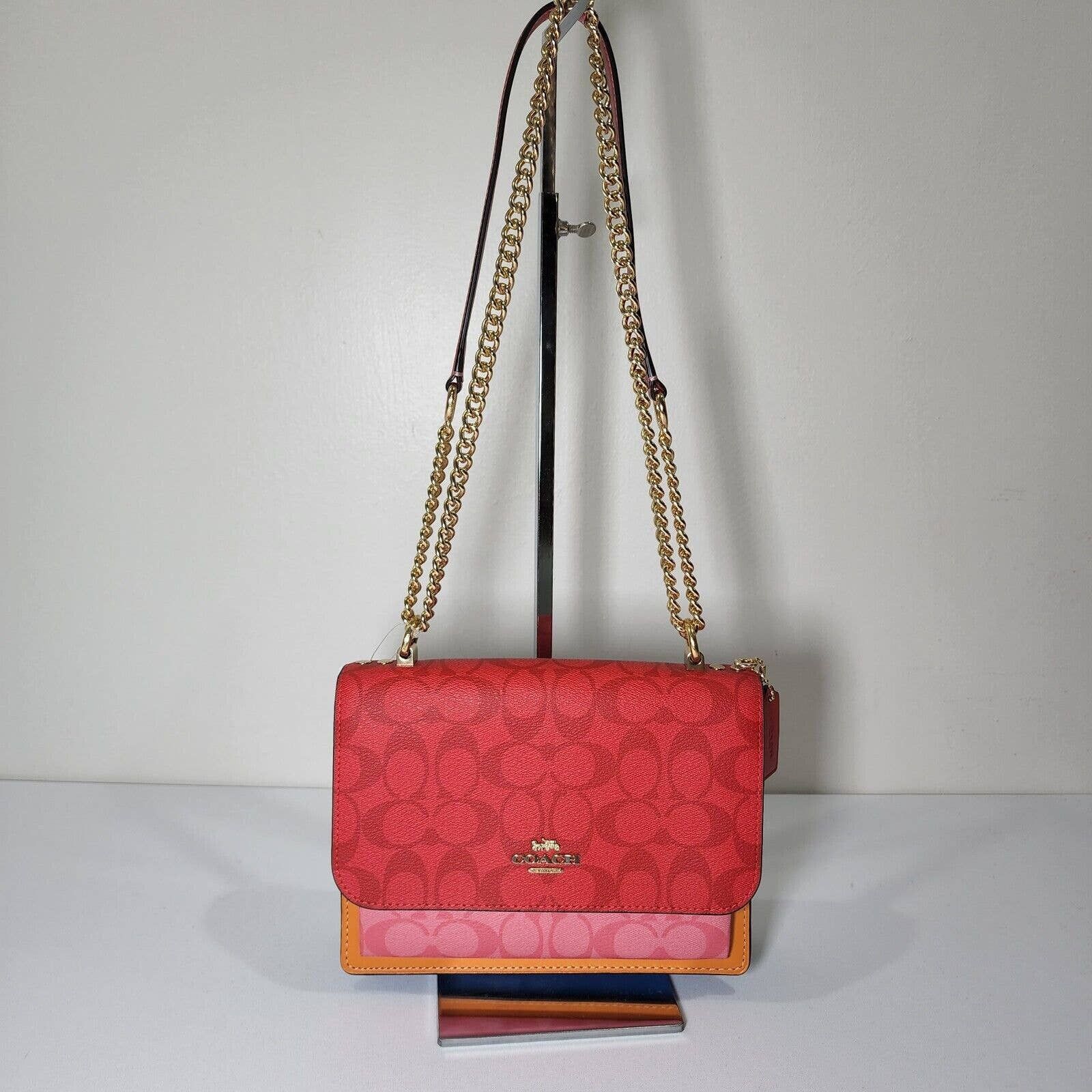 COACH CA151 Signature Klare Crossbody Blocked Signature