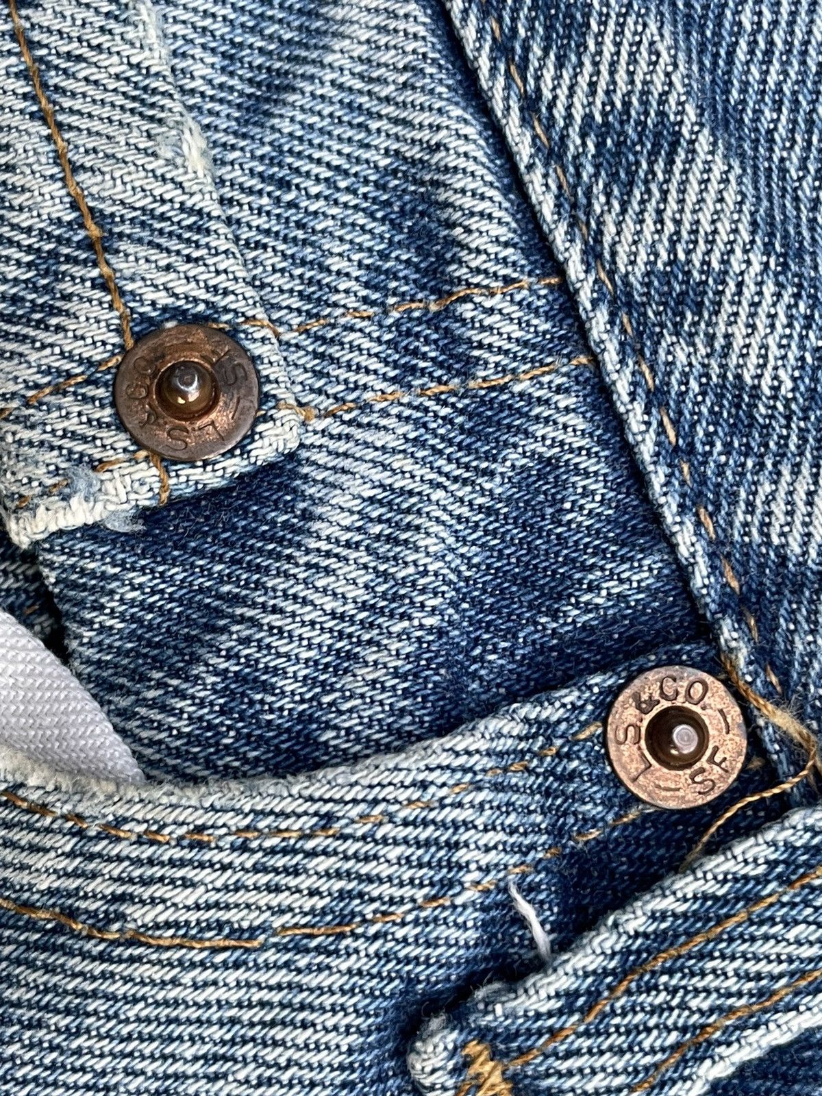 Levi's Vintage Levis 501e Redline 1978 Aging & Distressed Size US 36 / EU 52 - 15 Thumbnail