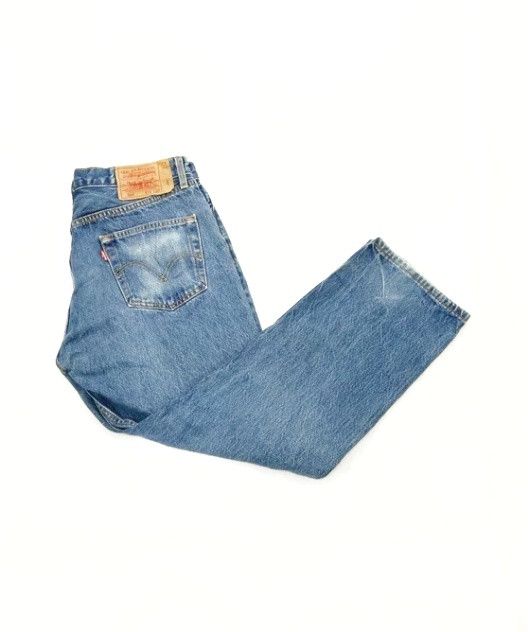 Vintage Levi's 501 Faded Blue Distressed Jeans 34x29