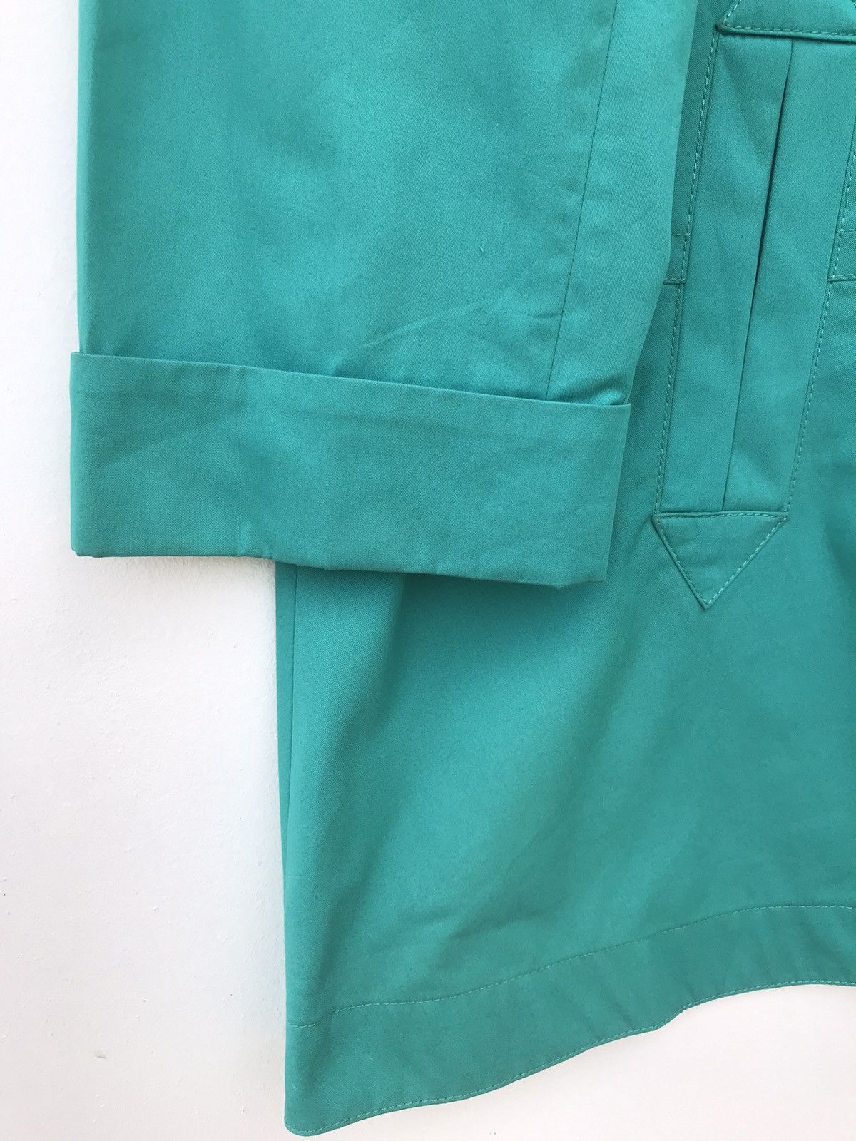 Yves Saint Laurent YSL Yves Saint Laurent Teal A-Line Coat - YKK Zip, Rare Find Size L / US 10 / IT 46 - 9 Thumbnail