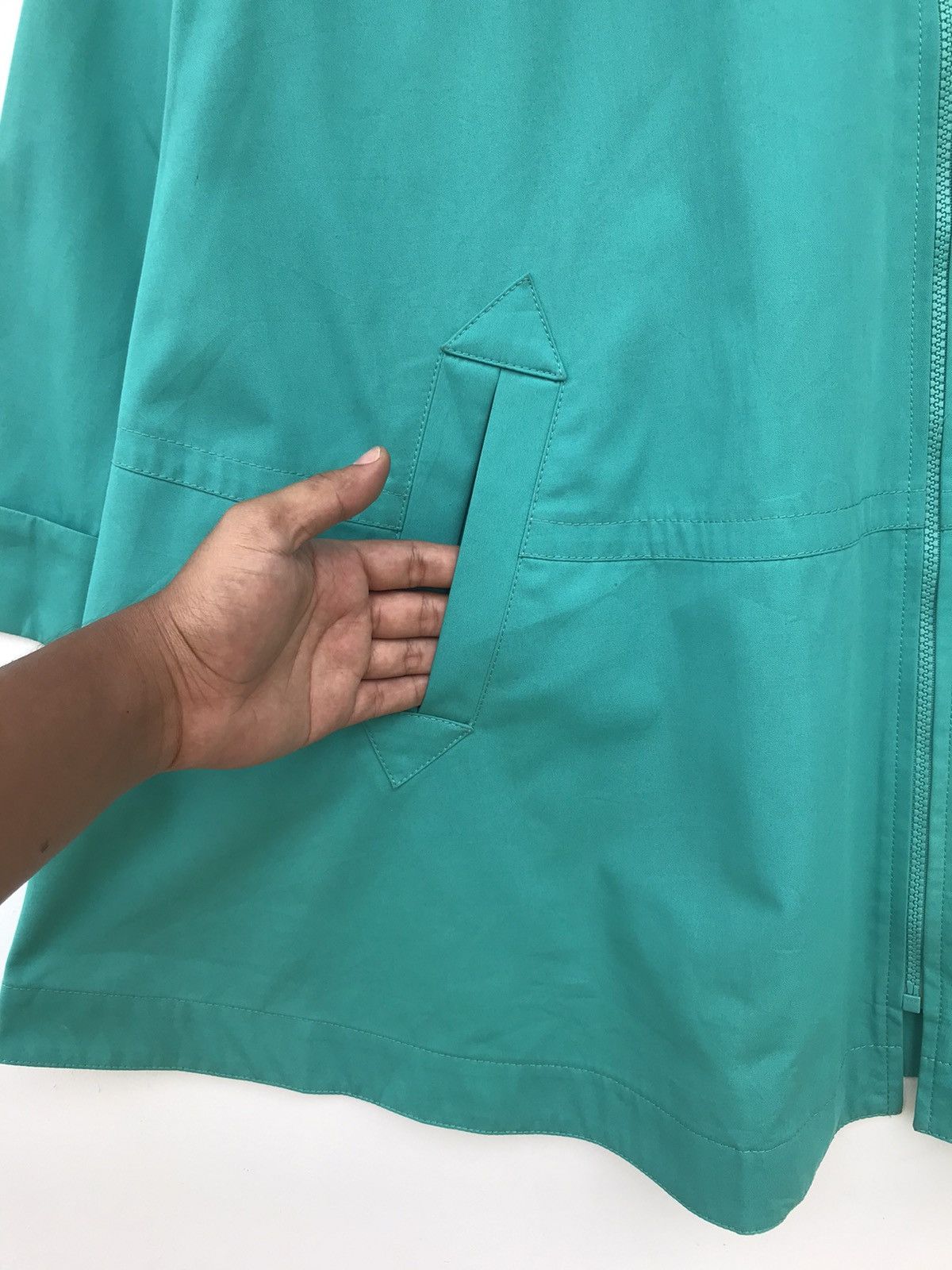 Yves Saint Laurent YSL Yves Saint Laurent Teal A-Line Coat - YKK Zip, Rare Find Size L / US 10 / IT 46 - 7 Thumbnail