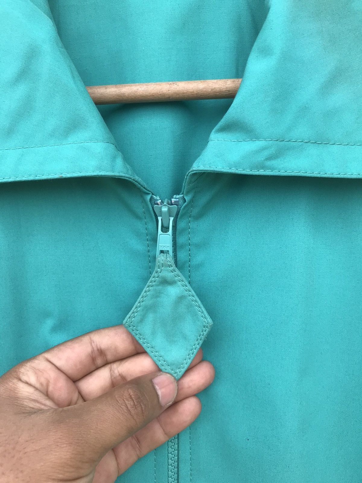 Yves Saint Laurent YSL Yves Saint Laurent Teal A-Line Coat - YKK Zip, Rare Find Size L / US 10 / IT 46 - 6 Thumbnail