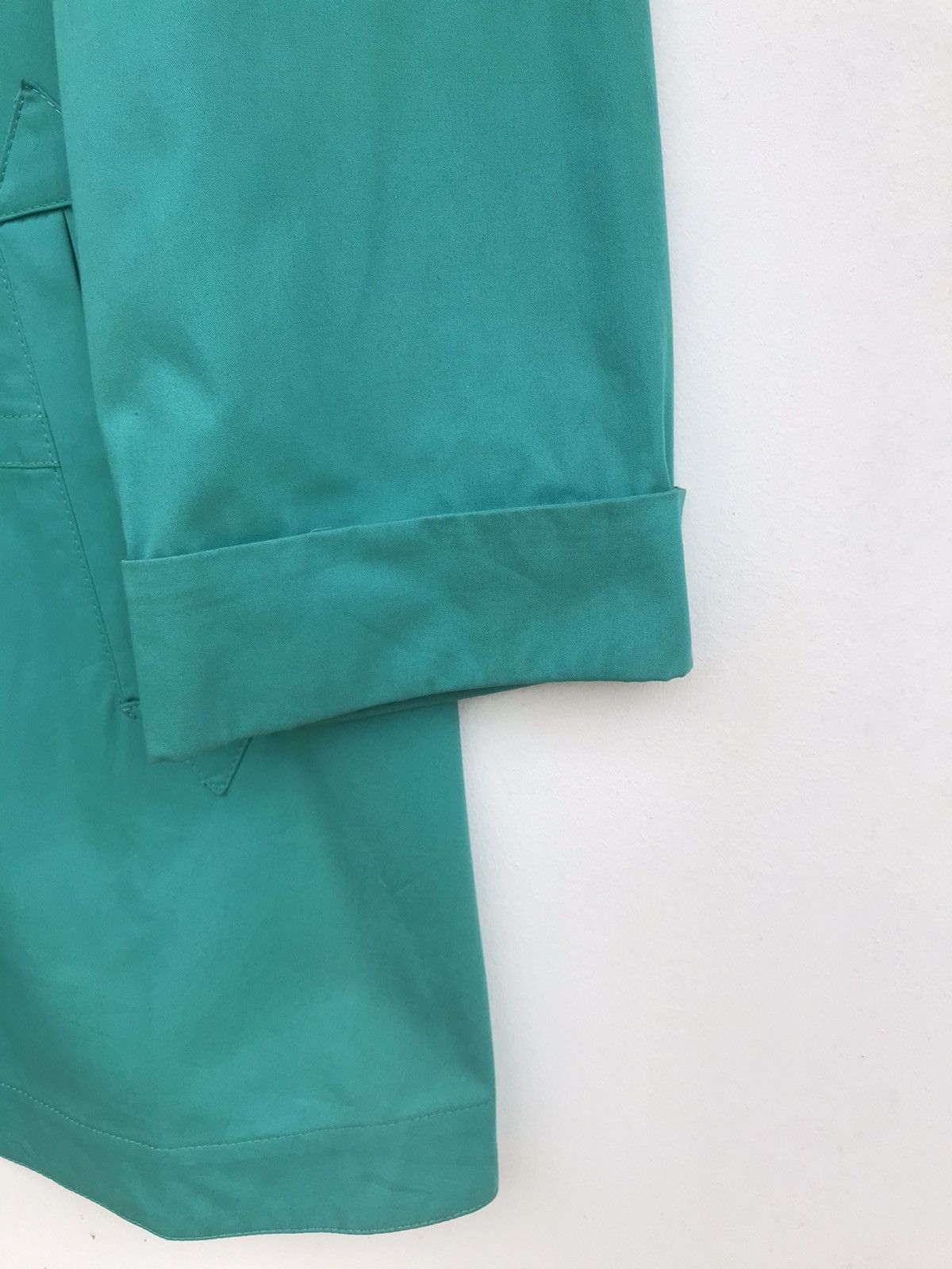 Yves Saint Laurent YSL Yves Saint Laurent Teal A-Line Coat - YKK Zip, Rare Find Size L / US 10 / IT 46 - 10 Thumbnail