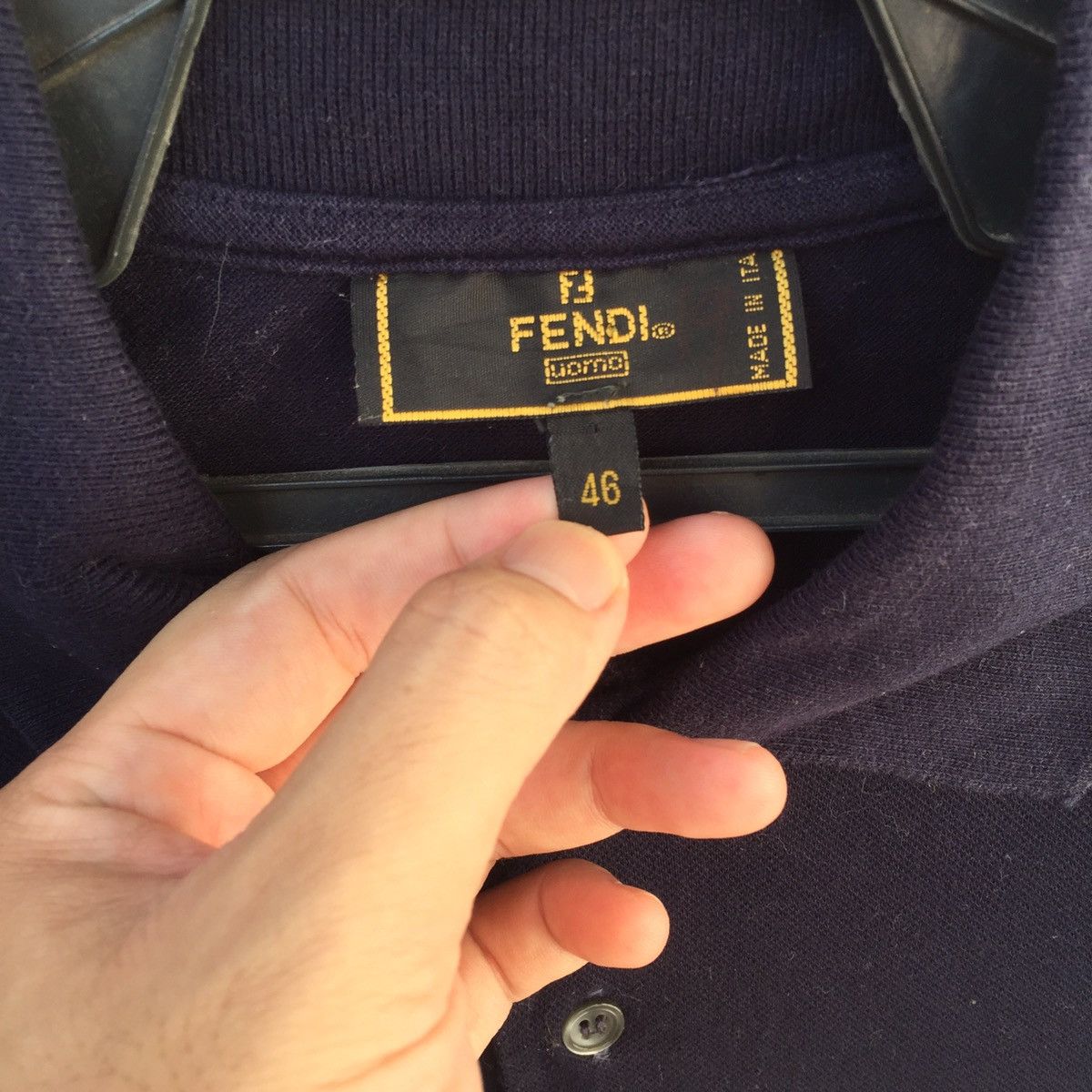 Fendi Vintage 90s Fendi Small Logo Embroidered Polo | Designer Size US M / EU 48-50 / 2 - 3 Thumbnail