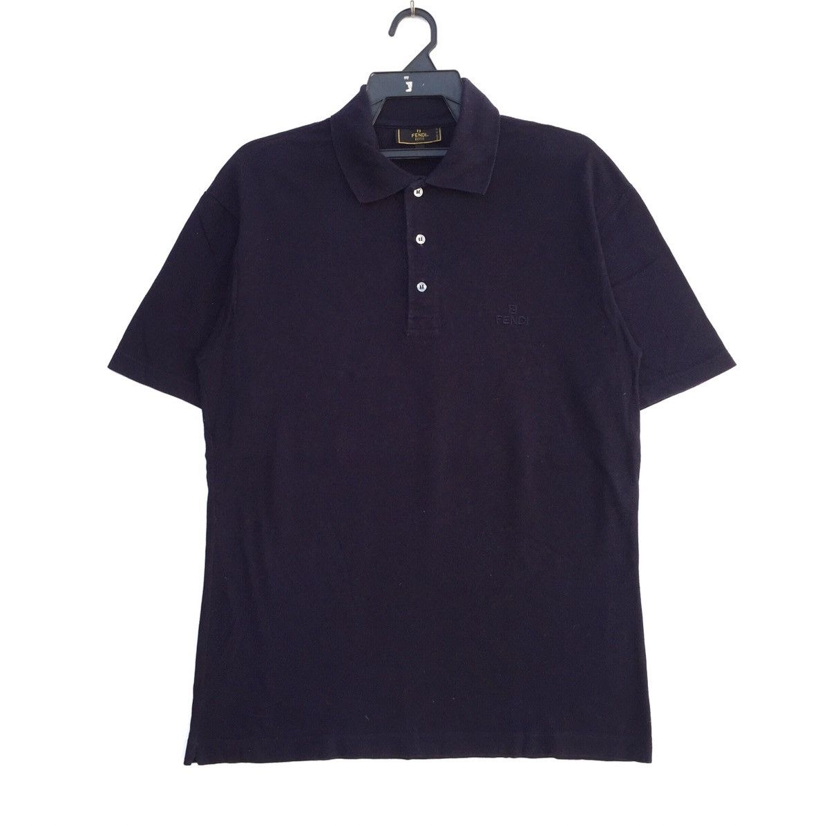 Fendi Vintage 90s Fendi Small Logo Embroidered Polo | Designer Size US M / EU 48-50 / 2 - 1 Thumbnail