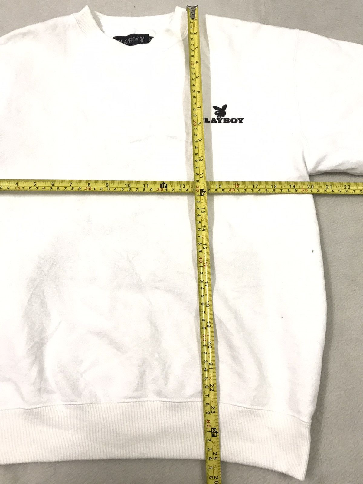 Playboy Playboy White Sweatshirt Big Bunny Spell Out Size M Size US M / EU 48-50 / 2 - 7 Thumbnail