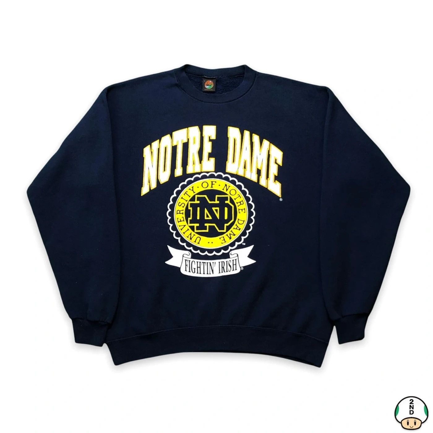 Vintage Vintage Notre Dame Sweatshirt Fighting Irish University 90s Size US L / EU 52-54 / 3 - 1 Thumbnail