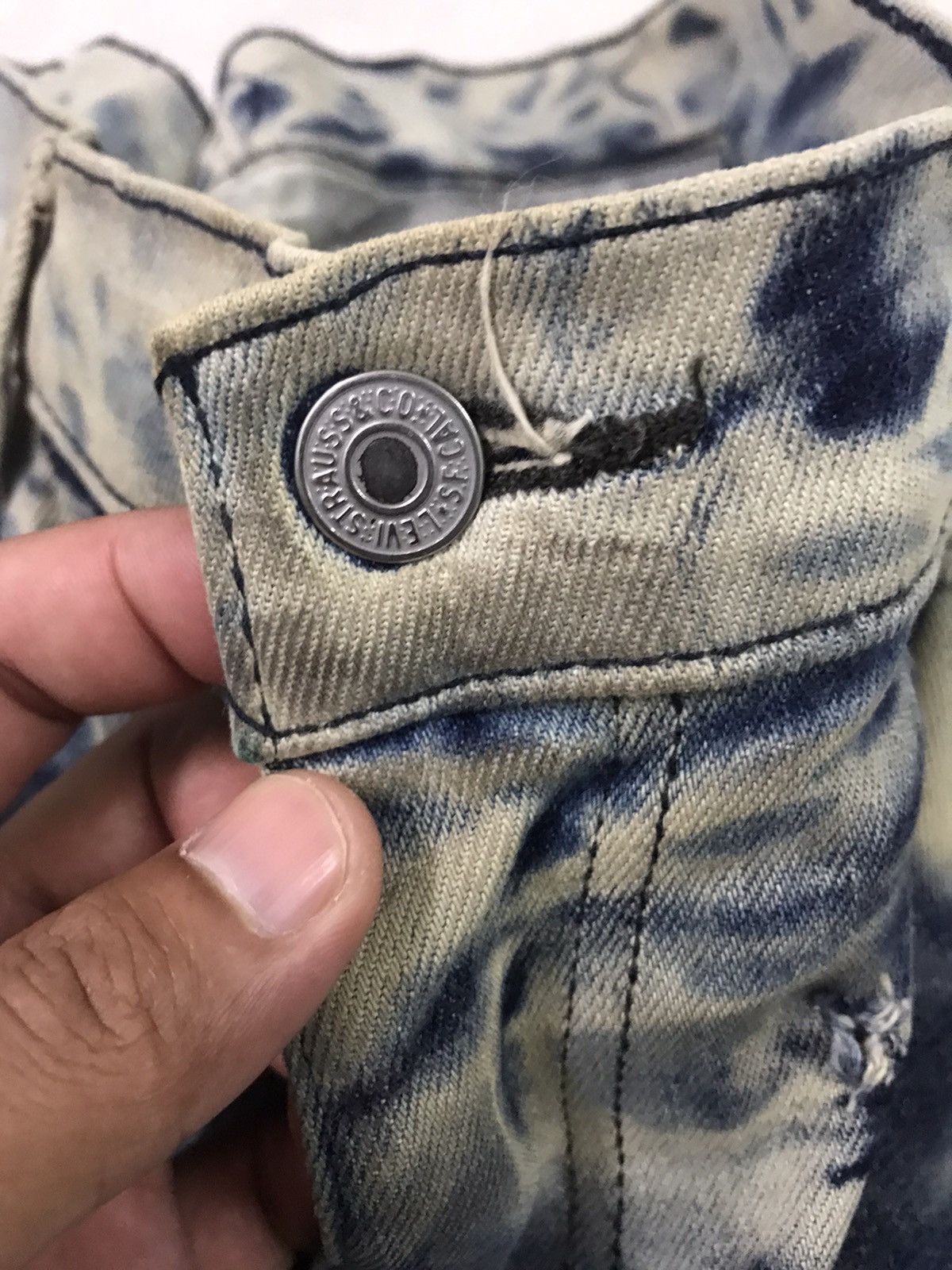 Levi's Asid Wash Distressed Levis Denim Jeans Size 38 Size US 38 / EU 54 - 8 Thumbnail