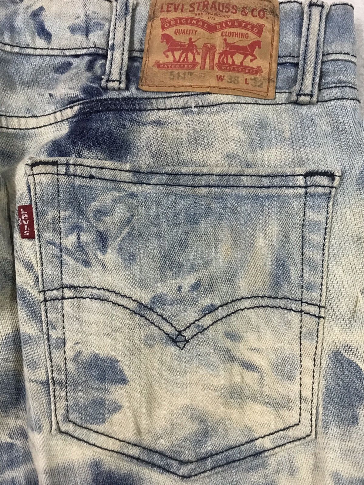 Levi's Asid Wash Distressed Levis Denim Jeans Size 38 Size US 38 / EU 54 - 4 Thumbnail