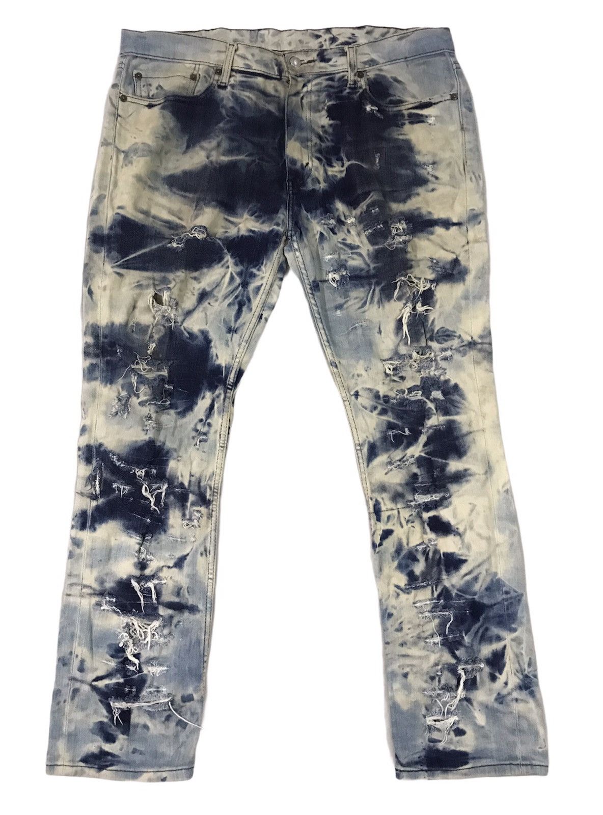 Levi's Asid Wash Distressed Levis Denim Jeans Size 38 Size US 38 / EU 54 - 2 Thumbnail