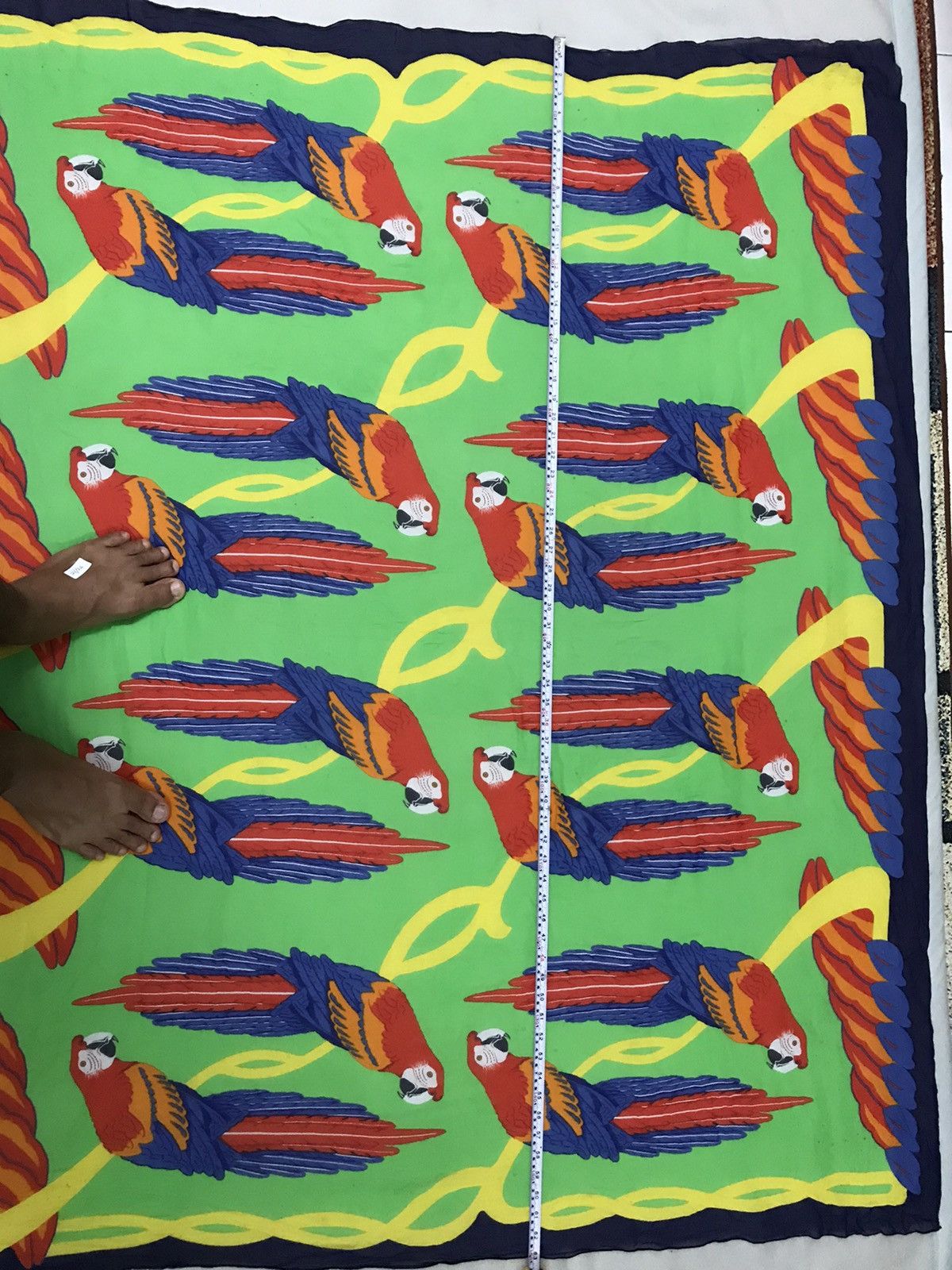 Hermes × Vintage Vintage Hermes Scarf Big Size Rare Size Nice Design Size ONE SIZE - 9 Thumbnail