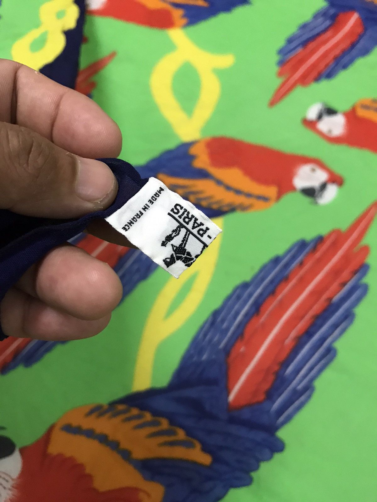 Hermes × Vintage Vintage Hermes Scarf Big Size Rare Size Nice Design Size ONE SIZE - 6 Thumbnail