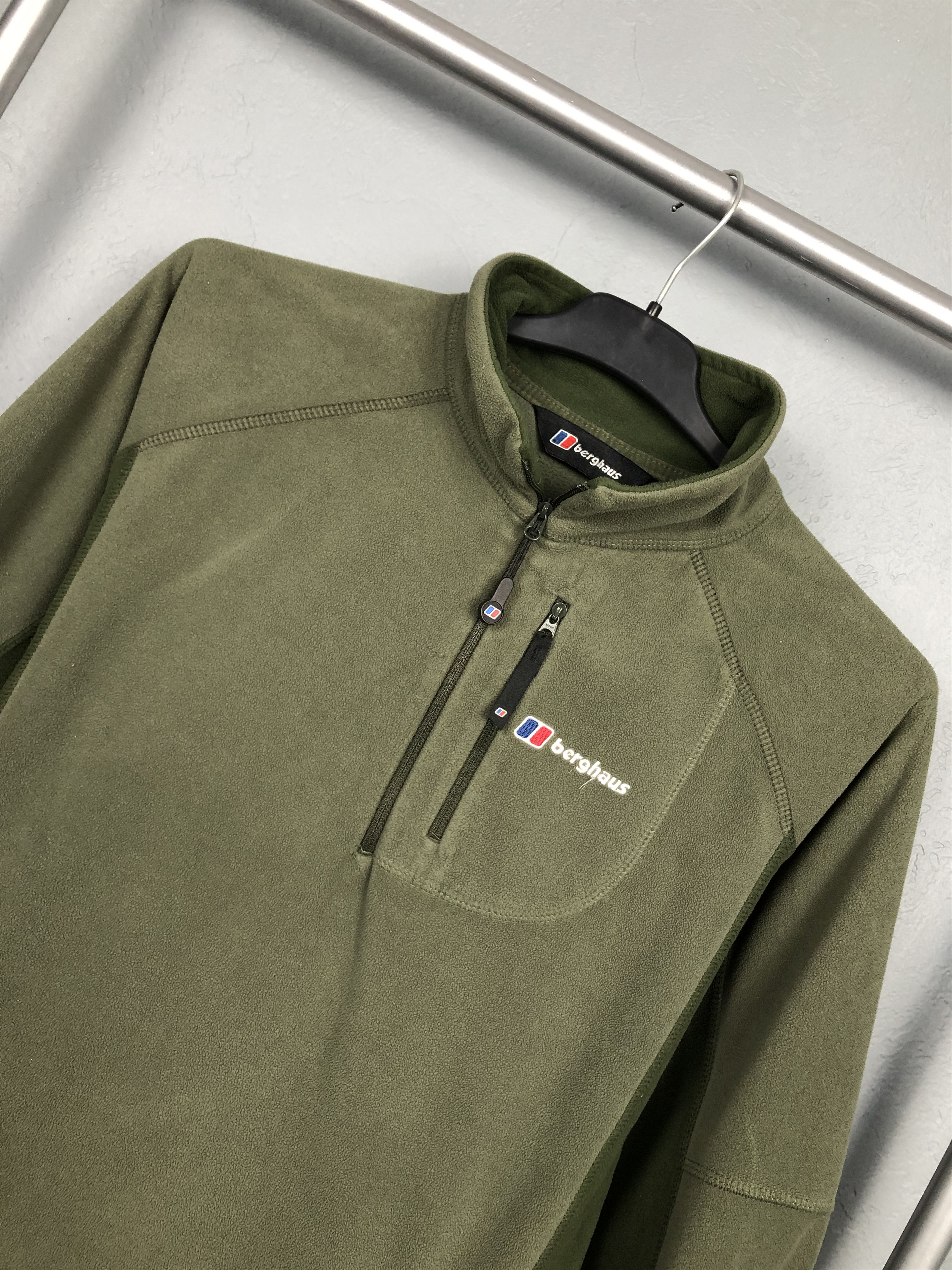 Berghaus × Vintage Berghaus Vintage Mens Fleece 1\4 Zip Jacket Size US M / EU 48-50 / 2 - 2 Thumbnail
