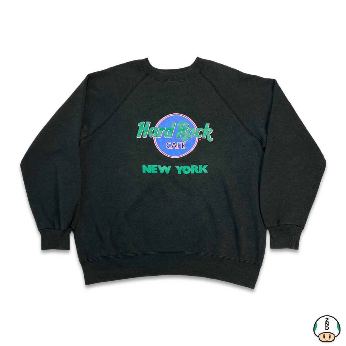 Vintage 80s Hard Rock Cafe Sweatshirt USA New York Bassett
