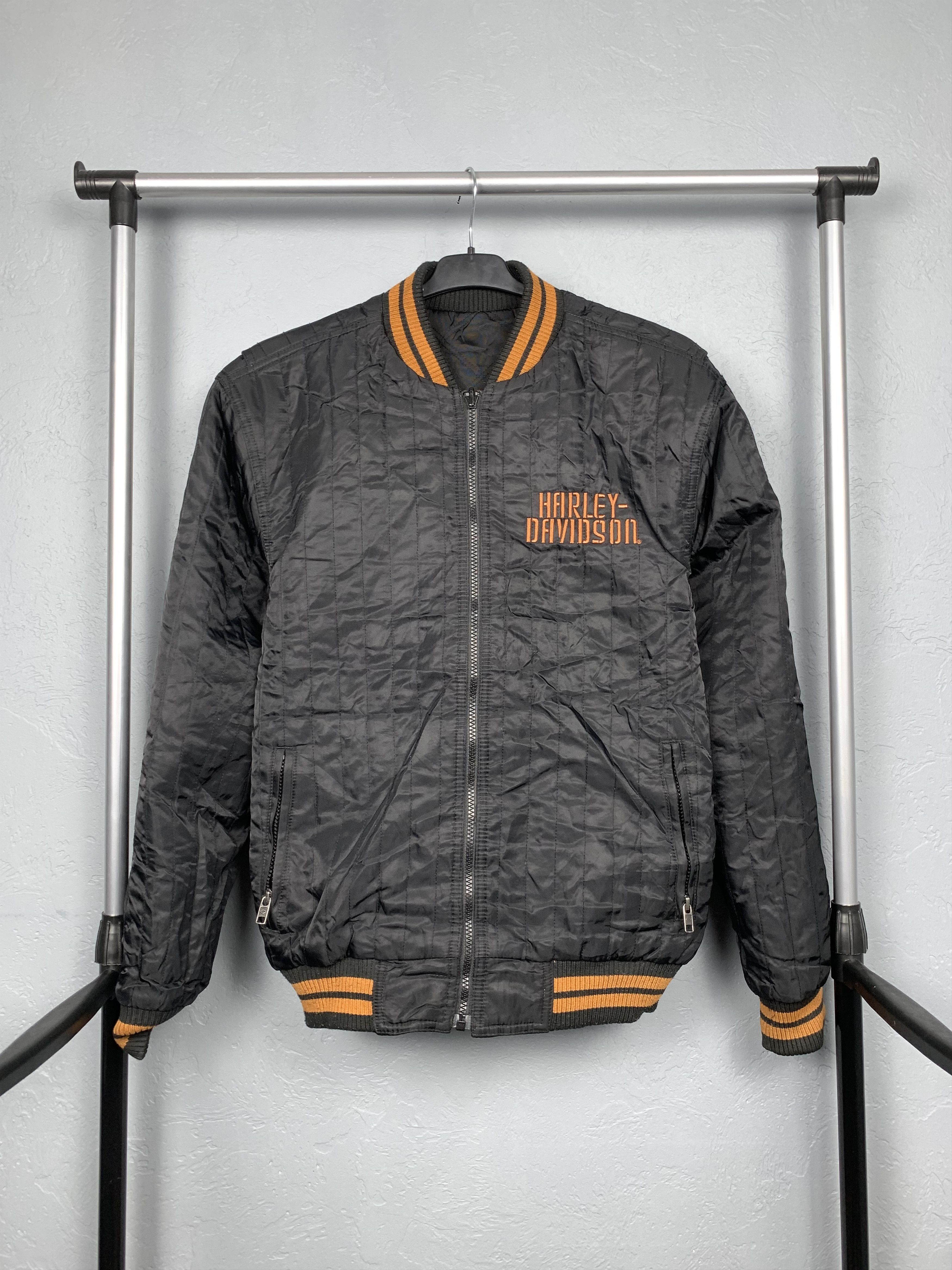 Harley Davidson × Vintage Harley Davidson Vintage Reversible Bomber Jacket Size US S / EU 44-46 / 1 - 1 Thumbnail