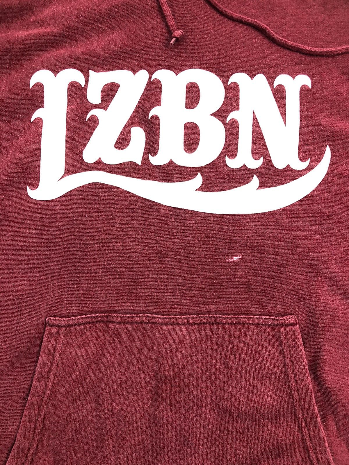 Japanese Brand Japanese LZBN Big logo Maroon Hoodie Size US M / EU 48-50 / 2 - 6 Thumbnail