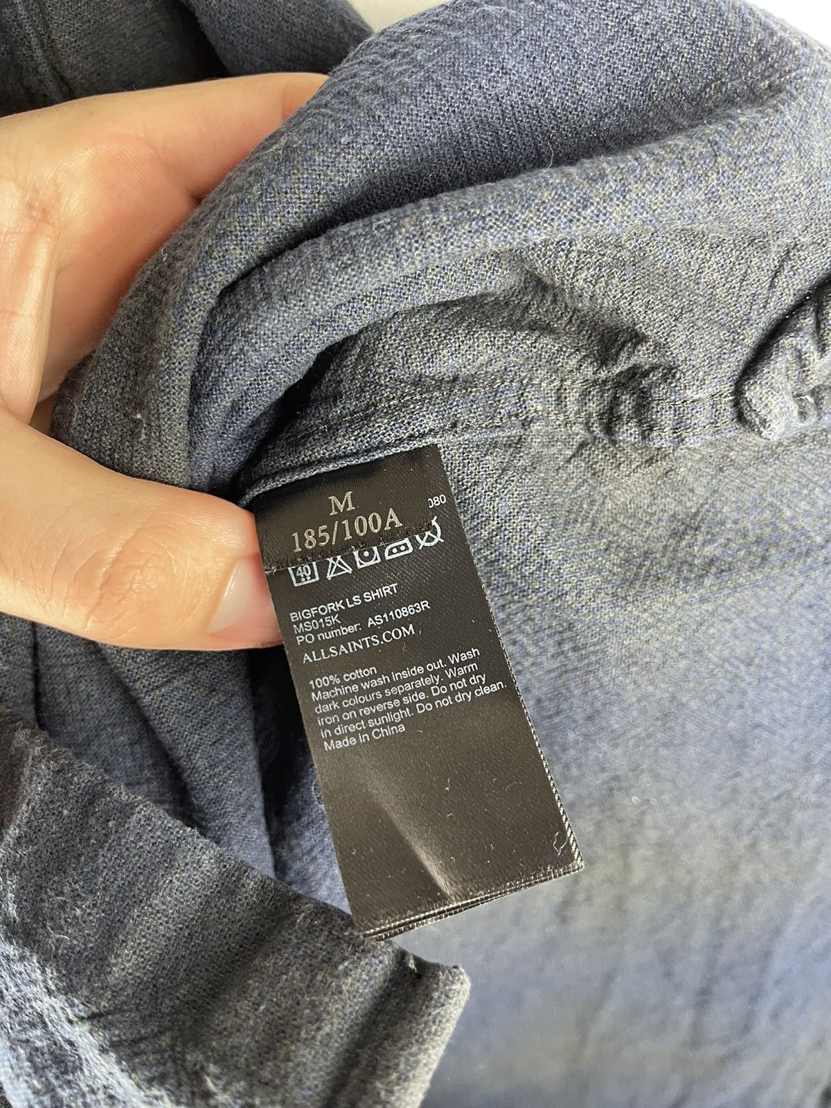 Allsaints Allsaints Bigfork ls shirt flannel plaid travis Scott style Size US M / EU 48-50 / 2 - 8 Thumbnail