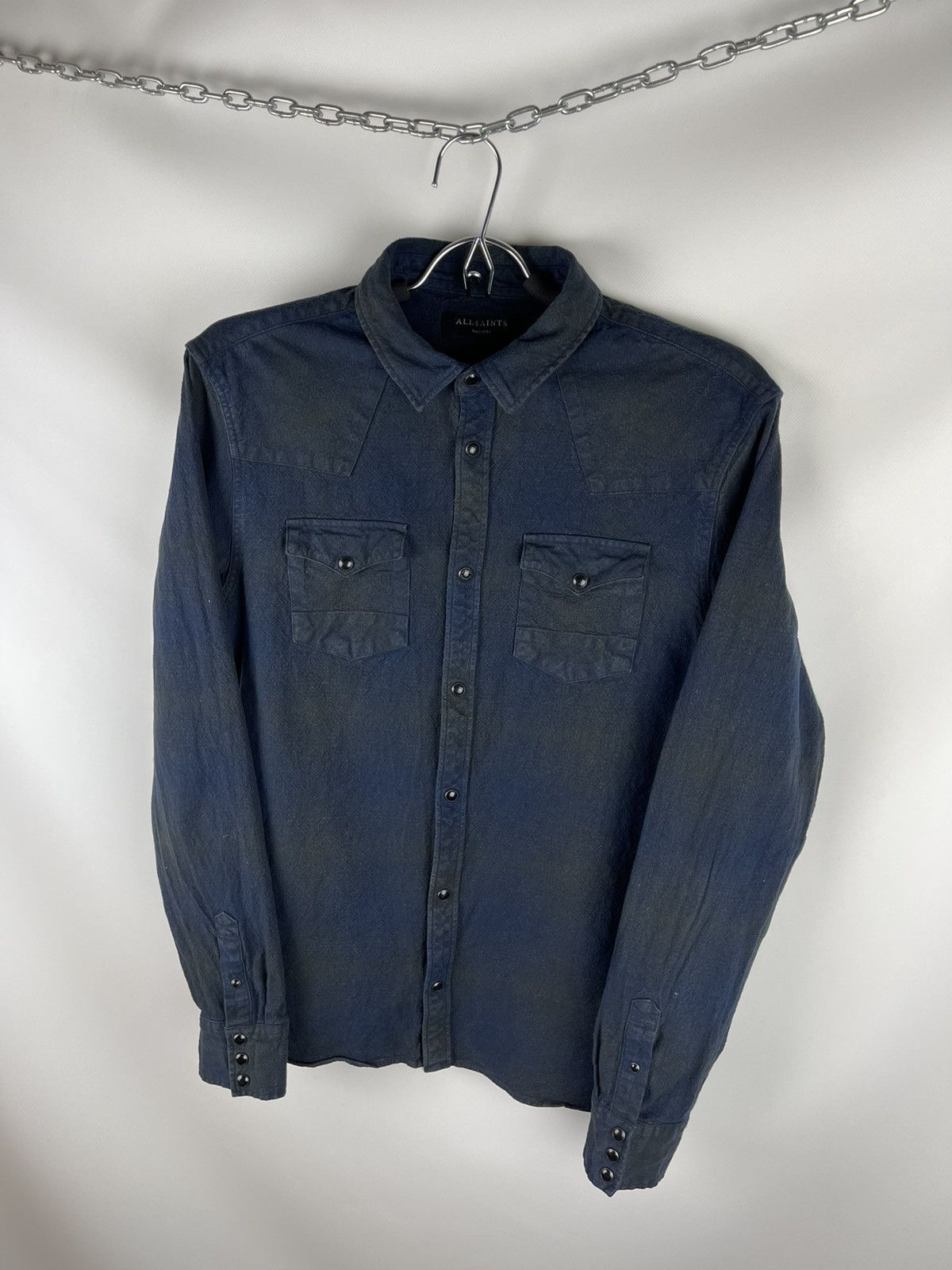 Allsaints Bigfork ls shirt flannel plaid travis Scott style
