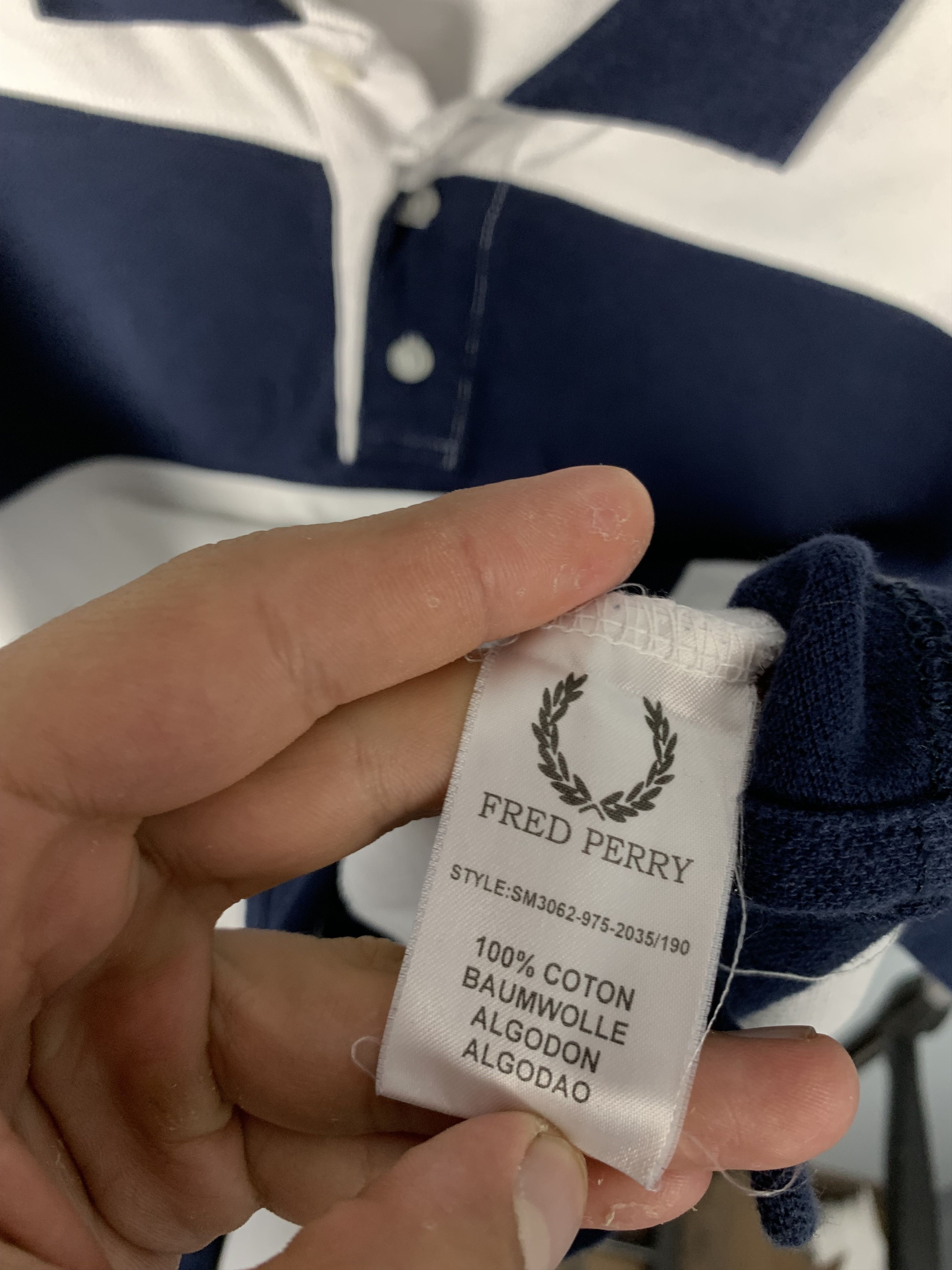 Fred Perry × Vintage Fred Perry Vintage Big Logo Mens Polo Shirt Size US L / EU 52-54 / 3 - 4 Thumbnail