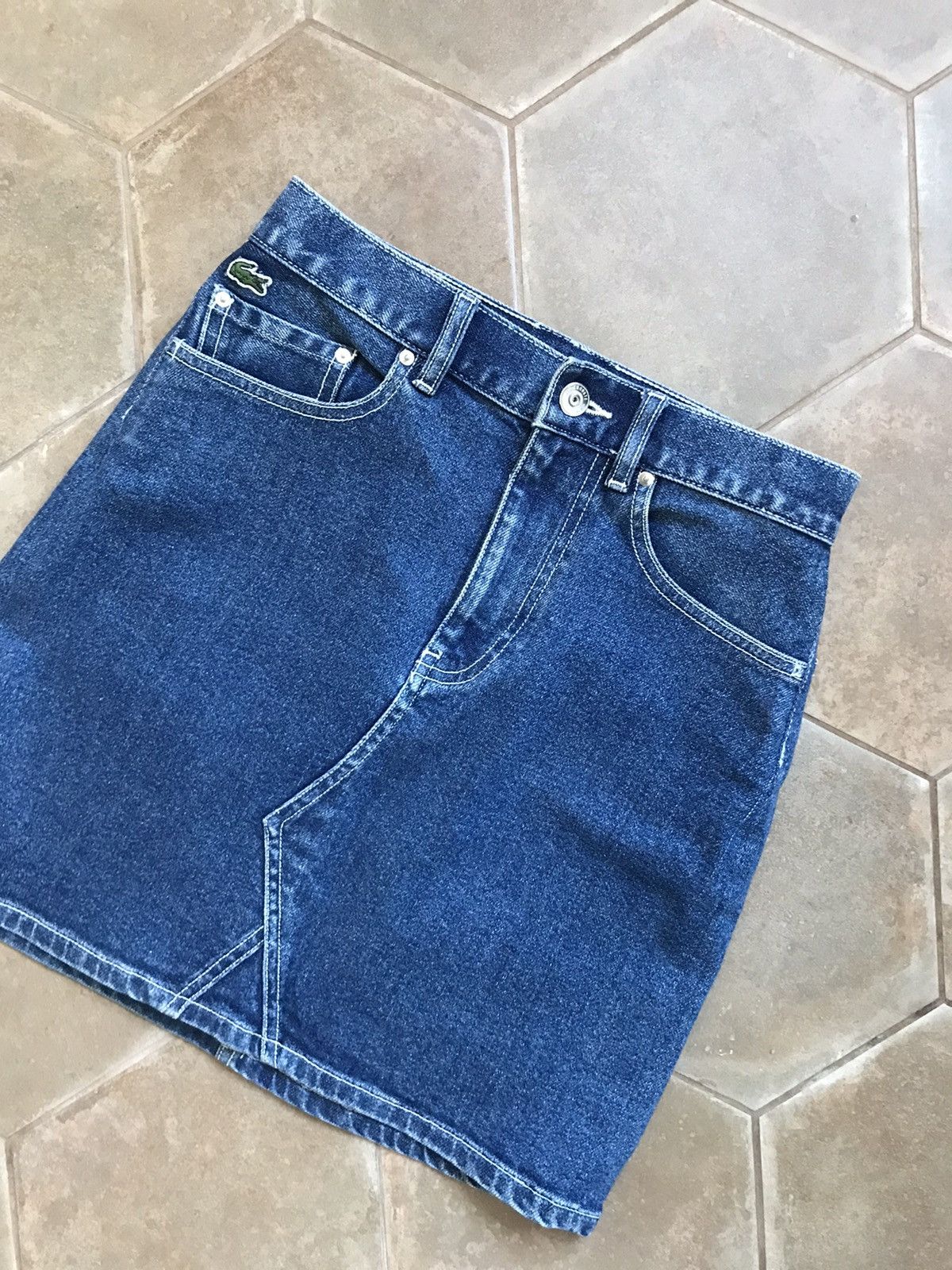 Designer × Lacoste LACOSTE DENIM SKIRT Size 27" / US 4 / IT 40 - 3 Thumbnail