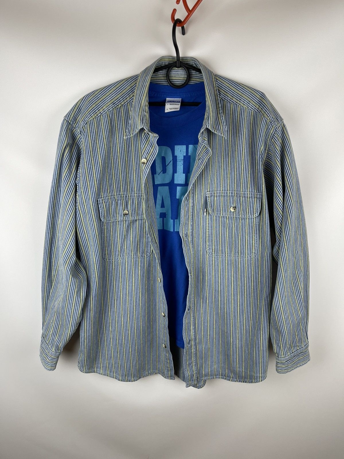 Levi's Levi’s vintage 90s striped multicolour denim heavy shirt Size US L / EU 52-54 / 3 - 1 Thumbnail