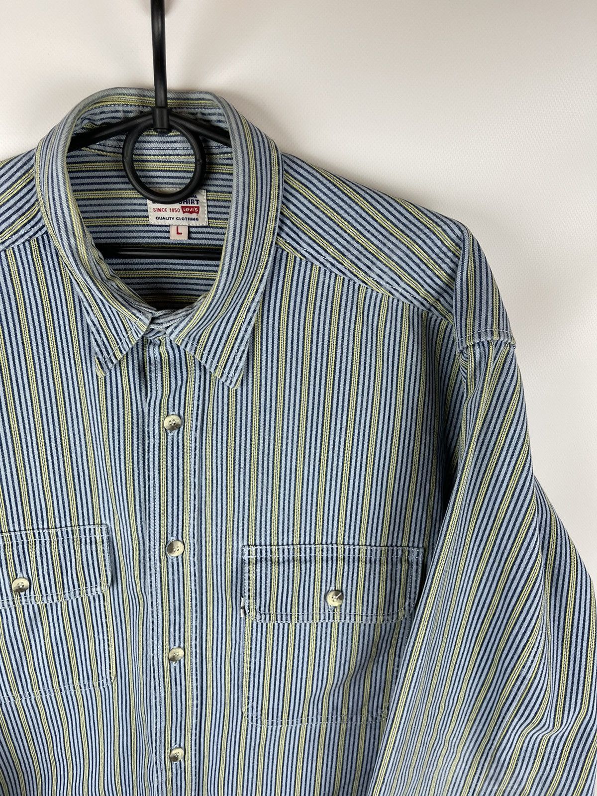 Levi's Levi’s vintage 90s striped multicolour denim heavy shirt Size US L / EU 52-54 / 3 - 4 Thumbnail