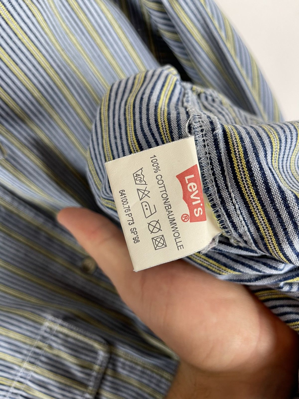 Levi's Levi’s vintage 90s striped multicolour denim heavy shirt Size US L / EU 52-54 / 3 - 8 Thumbnail